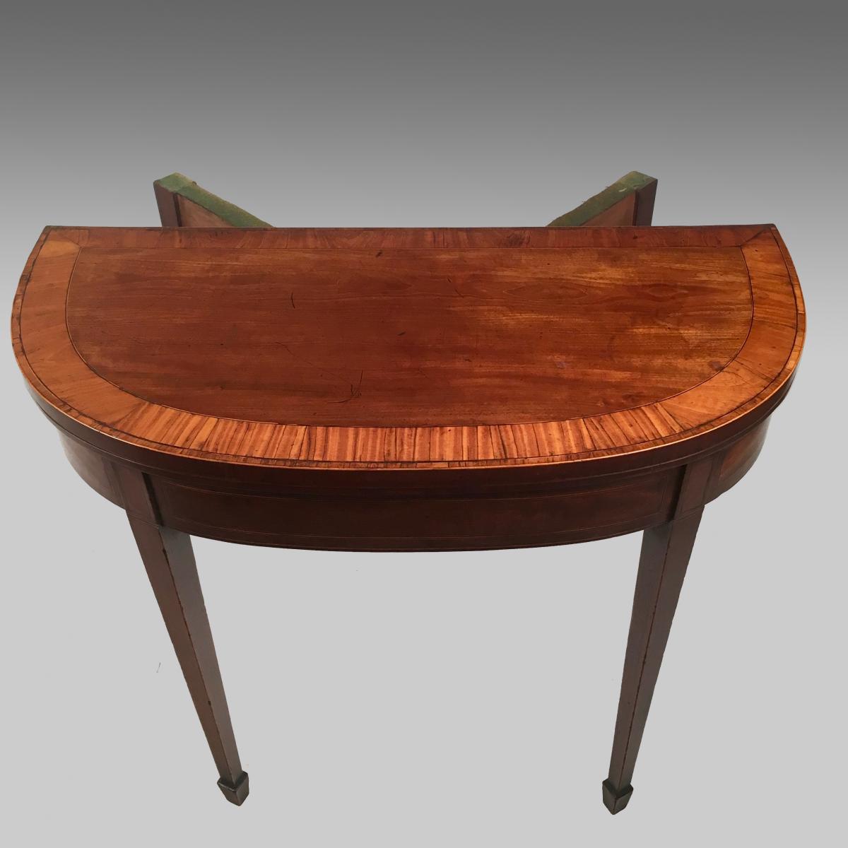 Sheraton mahogany card table