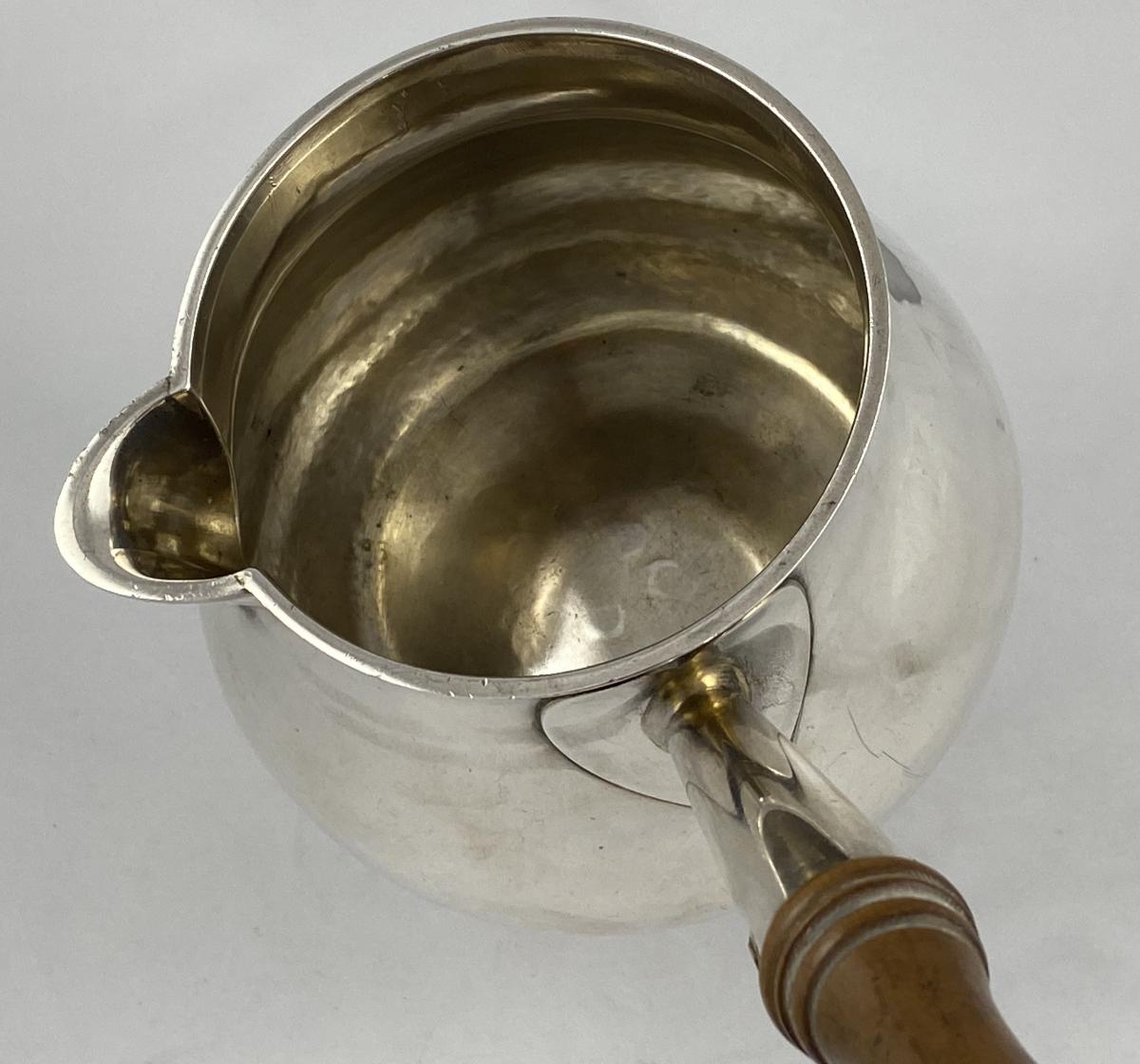 Charles Wright Georgian silver sauce brandy pan warmer 1773