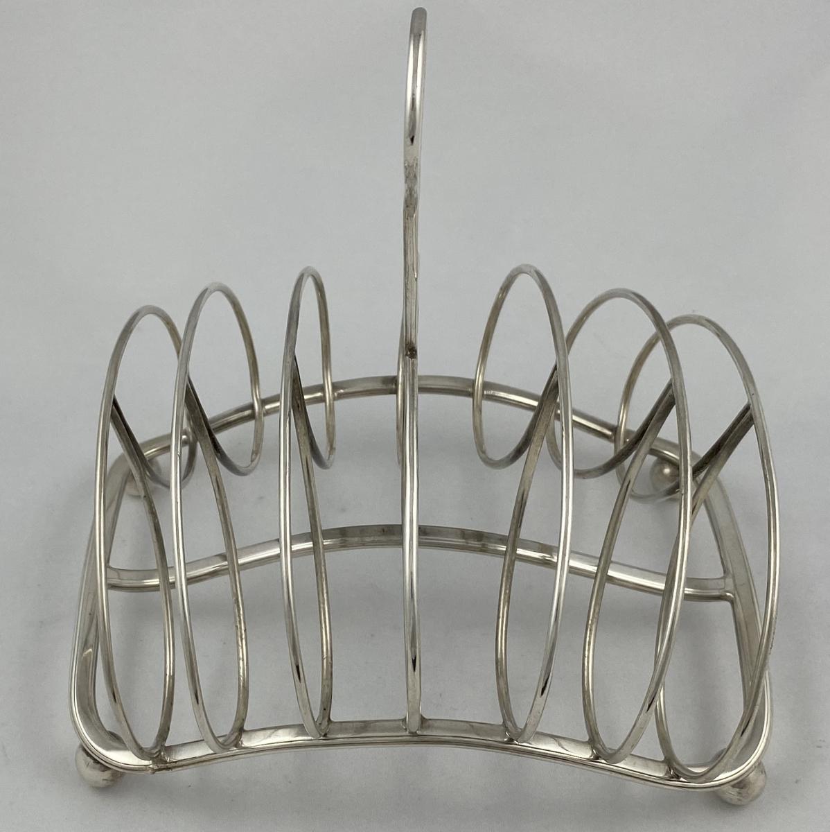 Matthew Boulton Georgian silver toast rack 1823