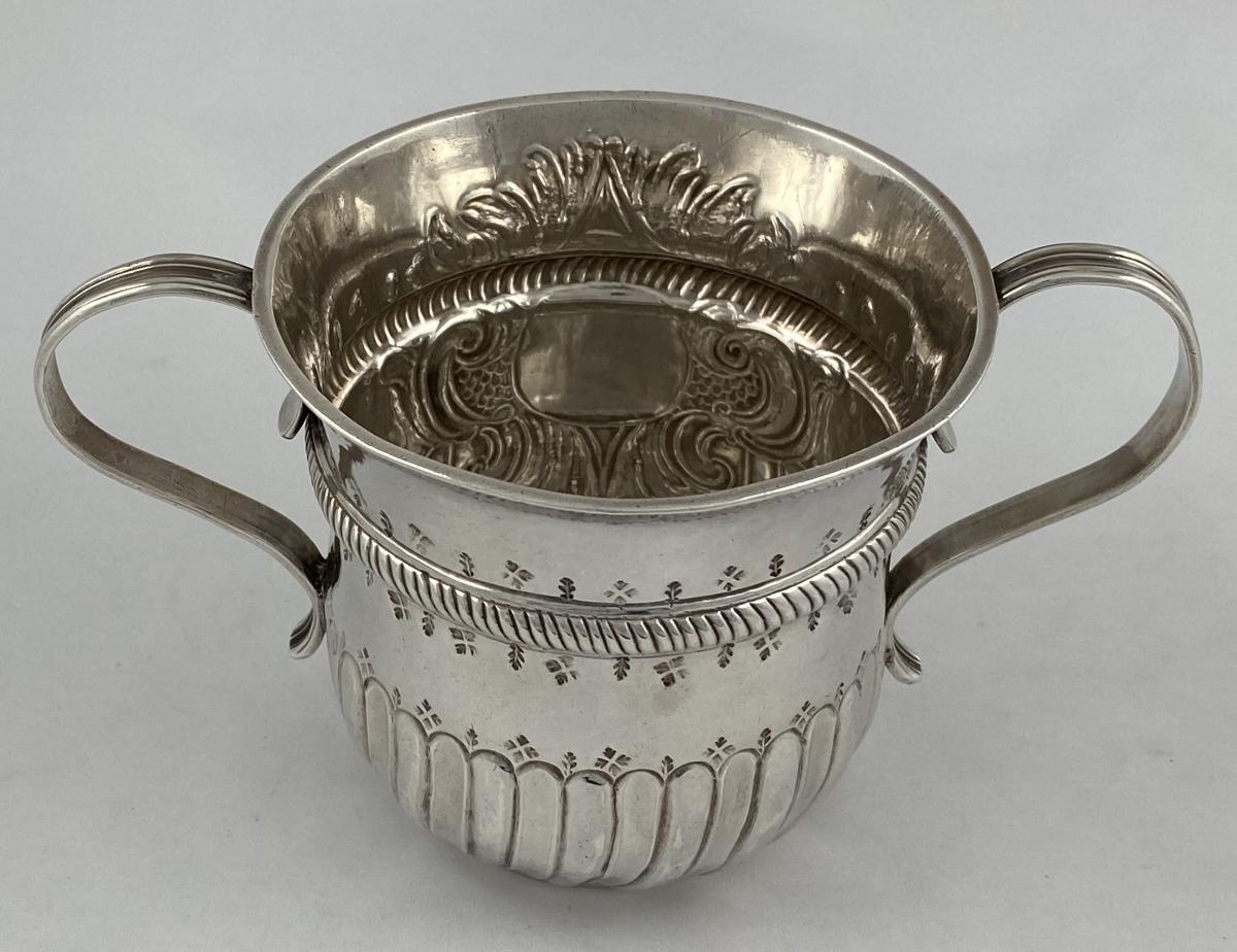 Humphrey Payne Georgian silver porringer 1749
