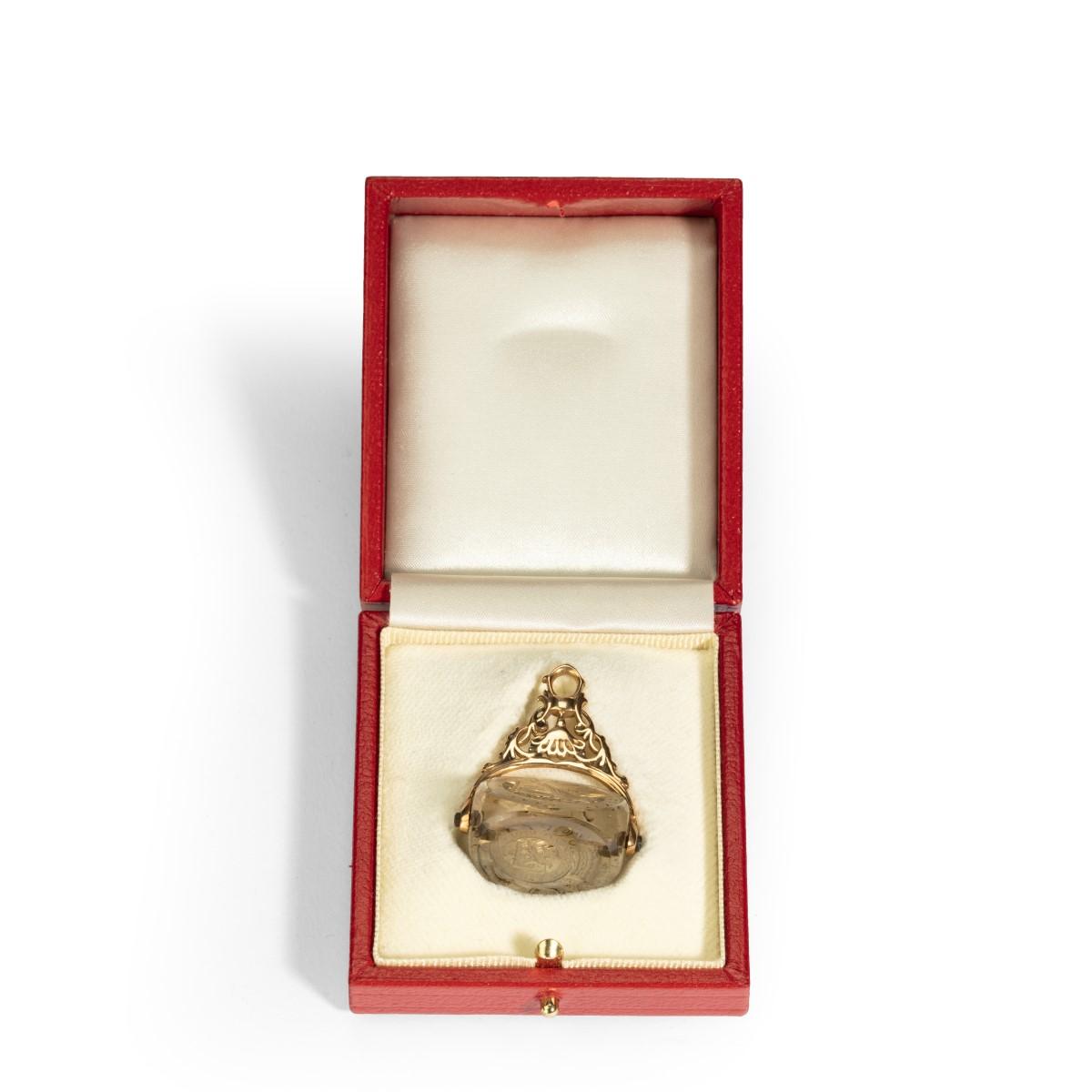 Admiral Viscount Bridport’s gold and hardstone armorial swivel fob seal