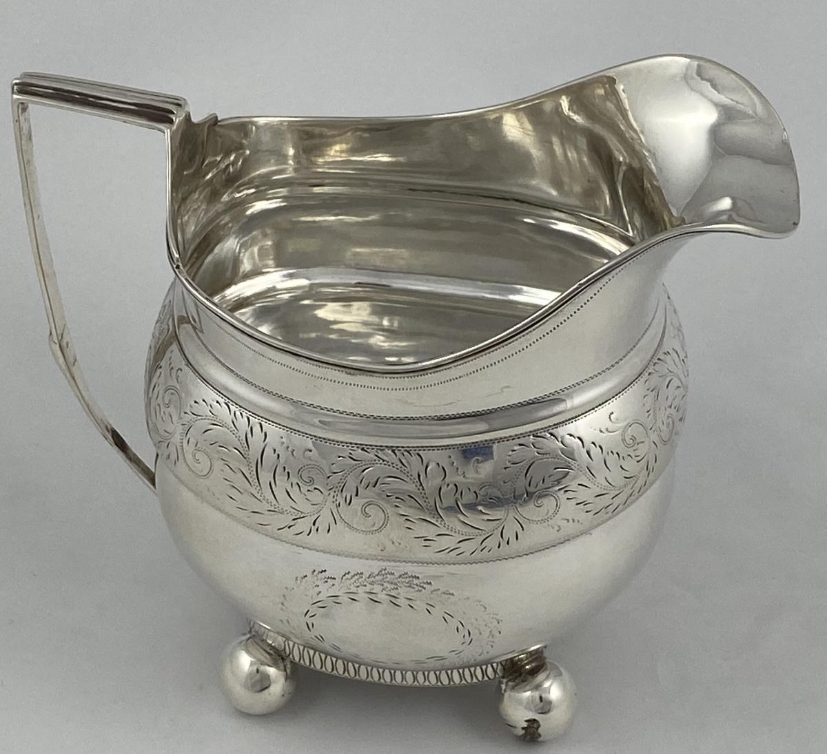Robertson and Walton Georgian Newcastle silver jug 1815