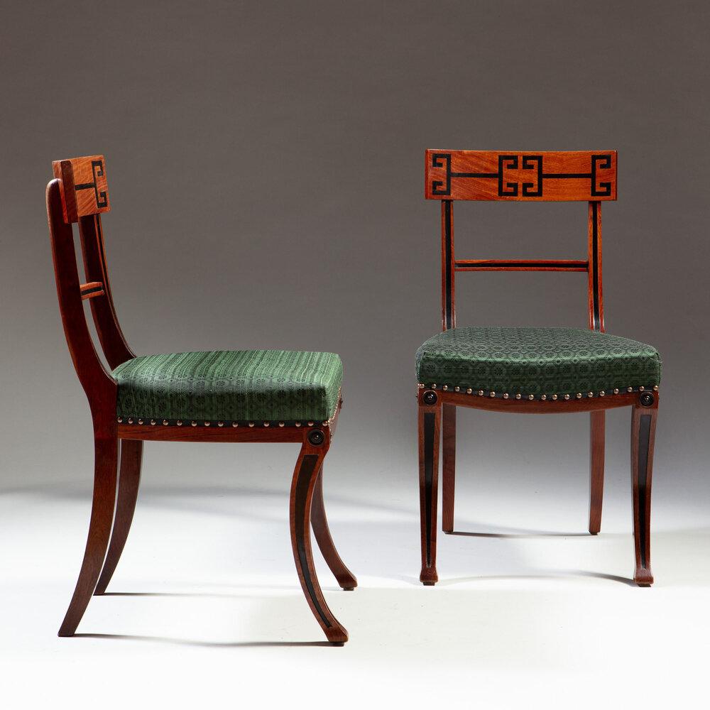 A Fine Pair of Thomas Hope Revival Side Chairs