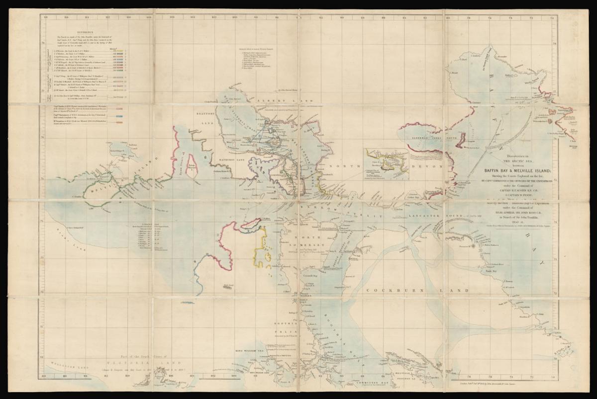 Rare separately issued map of Arctic discoveries