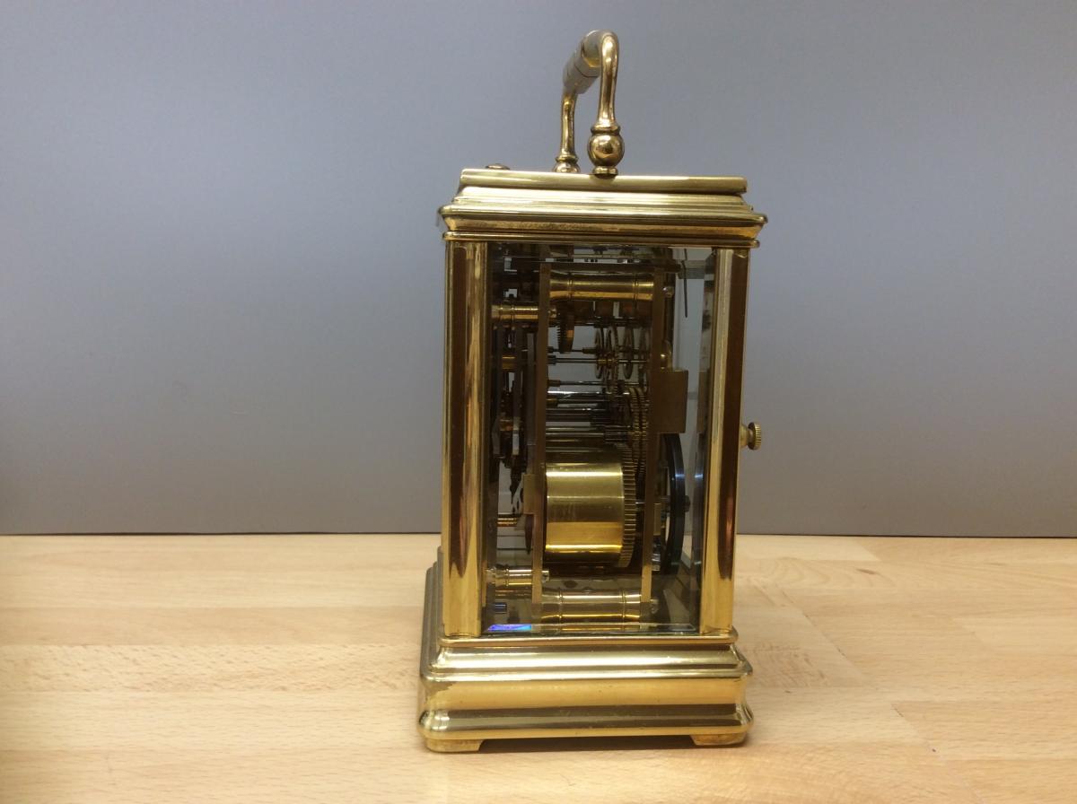 French Brass Cased Repeating Carriage Clock