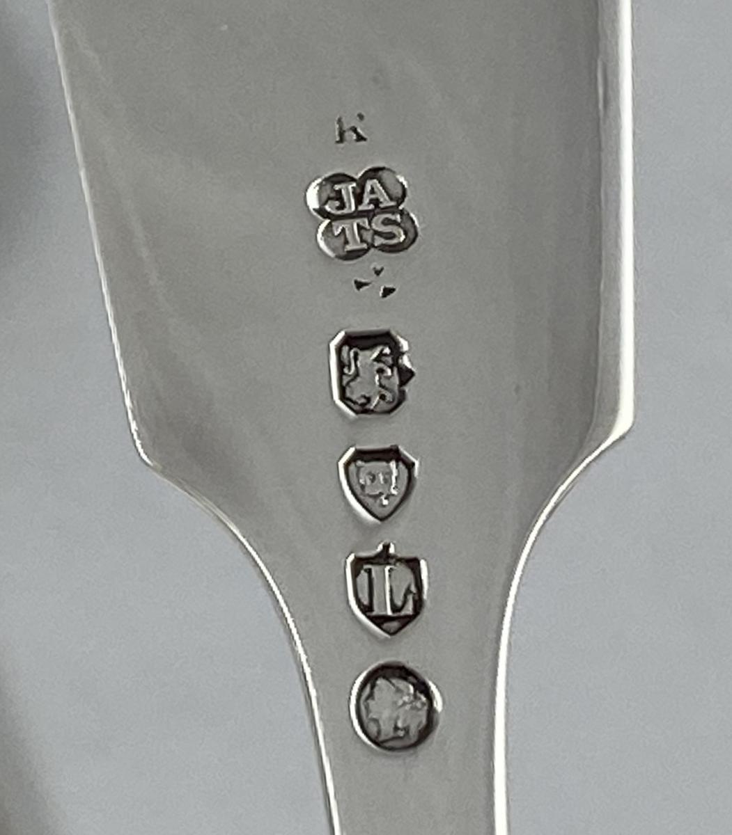 Aldwinckle and Slater silver fiddle pattern flatware cutlery 