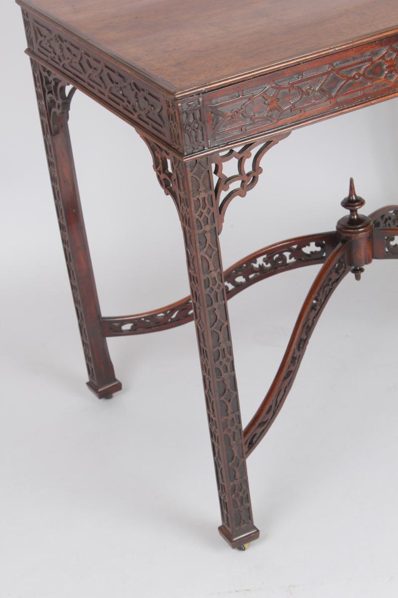 George III period mahogany silver table