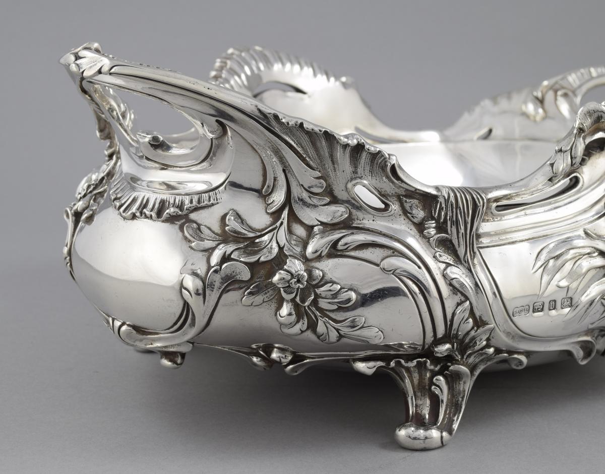Victorian English silver Jardiniere centrepiece