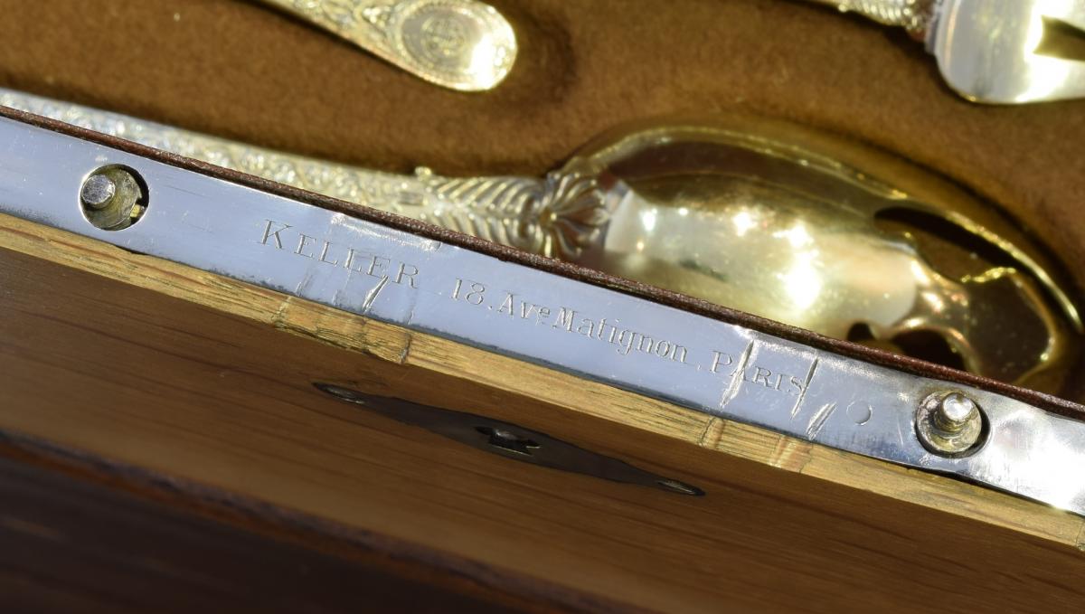 French Silver and Silver-gilt Cutlery Service for 24 people