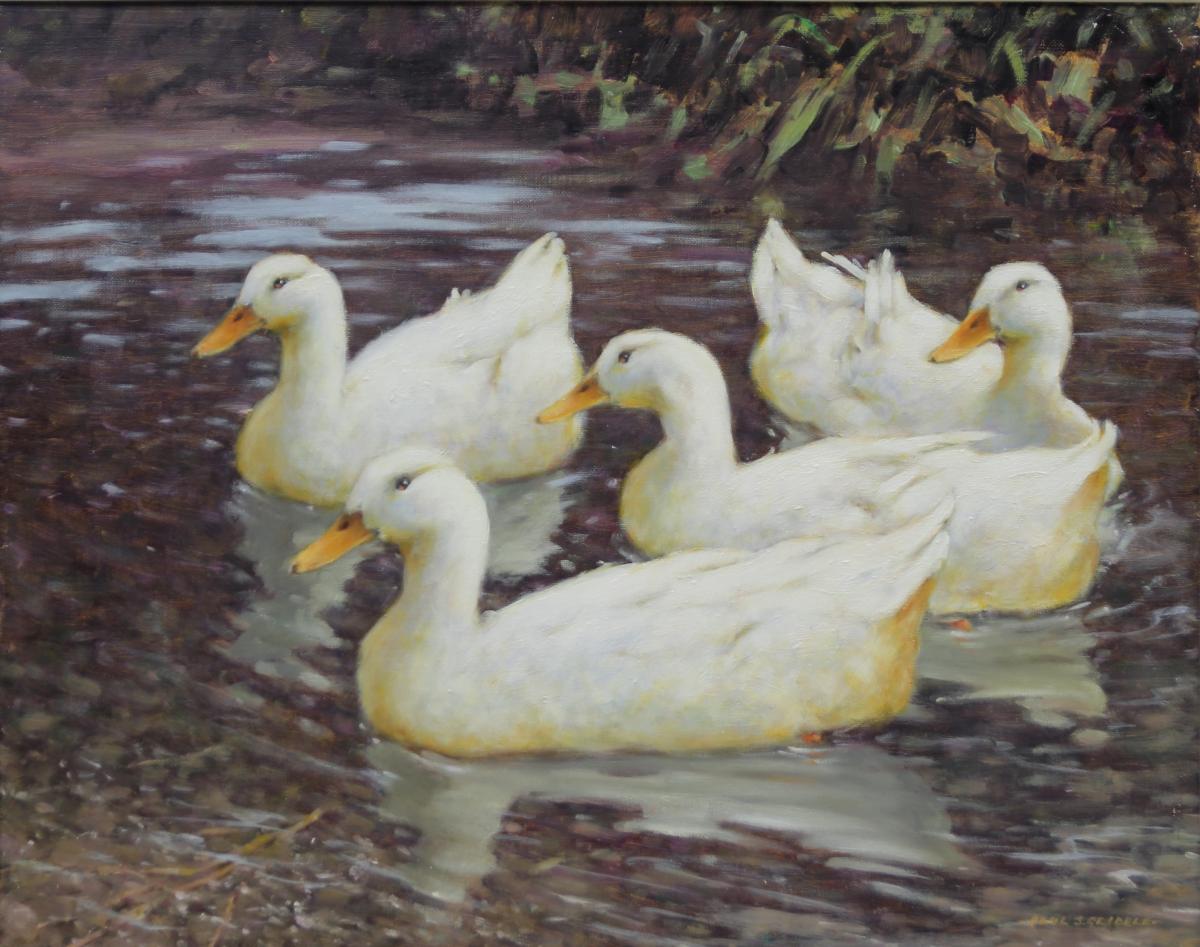Ducks by Paul Gribble (born 1938)