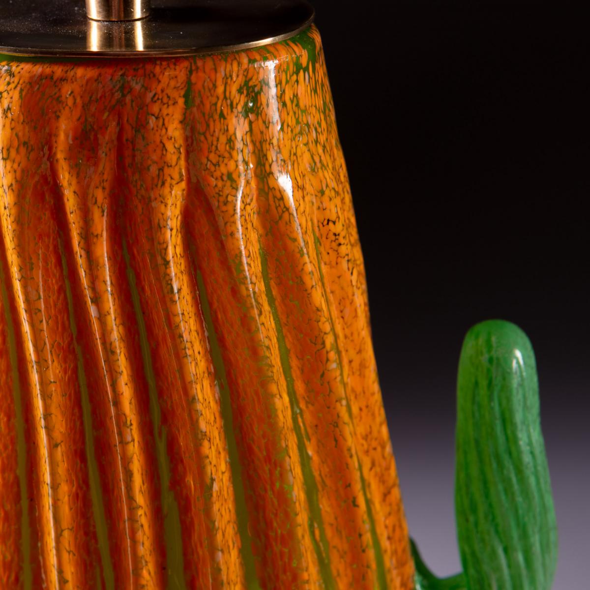 A Murano Glass Cactus Vase as a Lamp