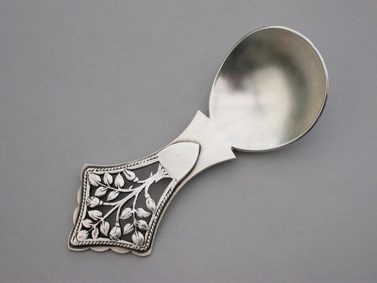 Arts & Crafts Silver 'Tree of Life' Caddy Spoon