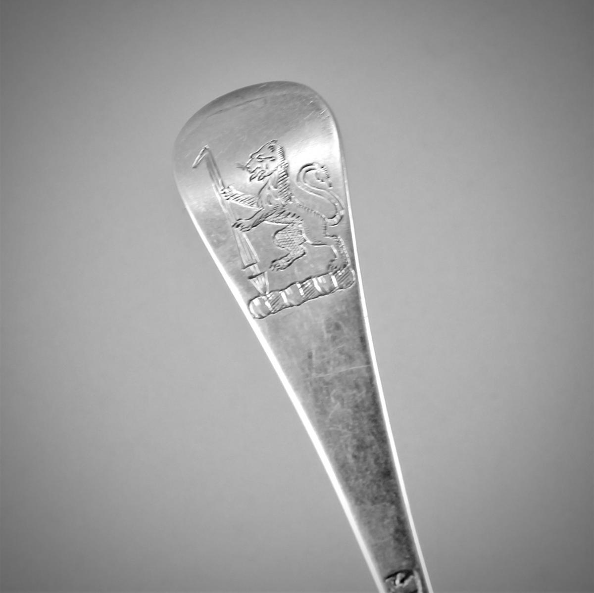 sterling silver Hanovarian pattern dessert spoons