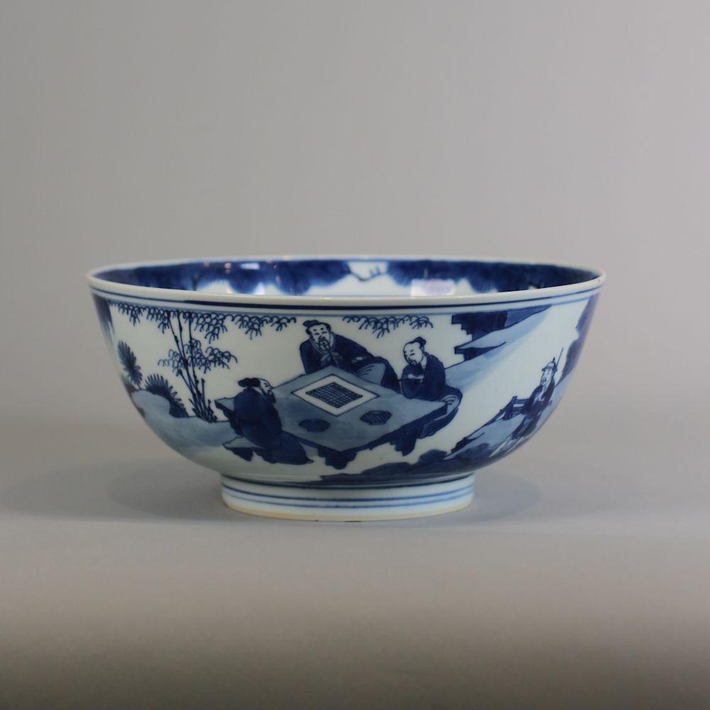 Chinese blue and white bowl, Kangxi (1662-1722)