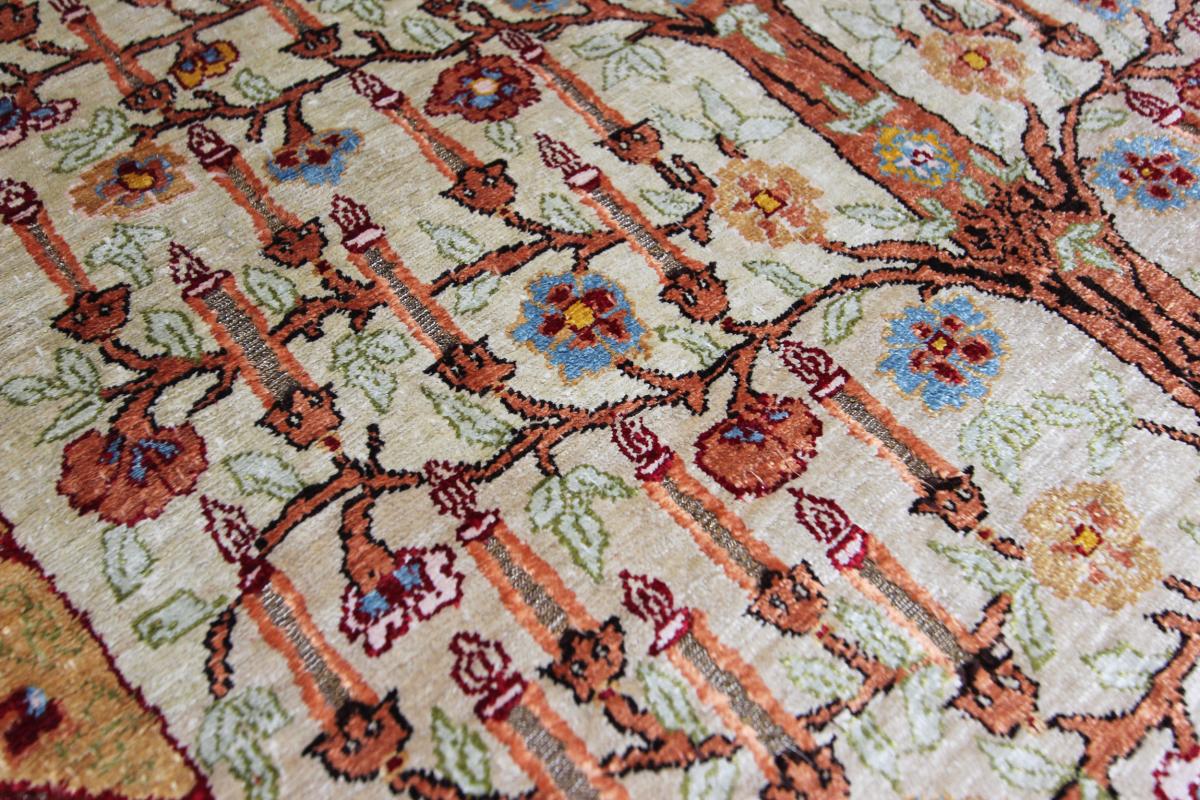Rare Collection of Four Silk Hereke rugs