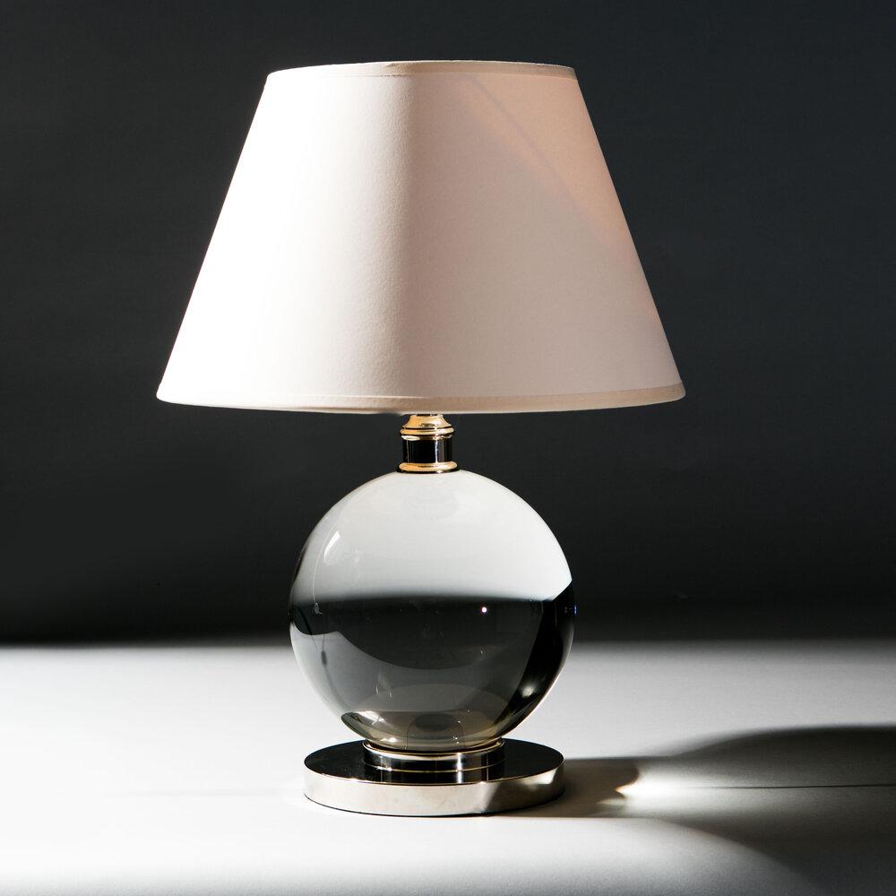 A Giant Crystal Ball Lamp after Jacques Adnet