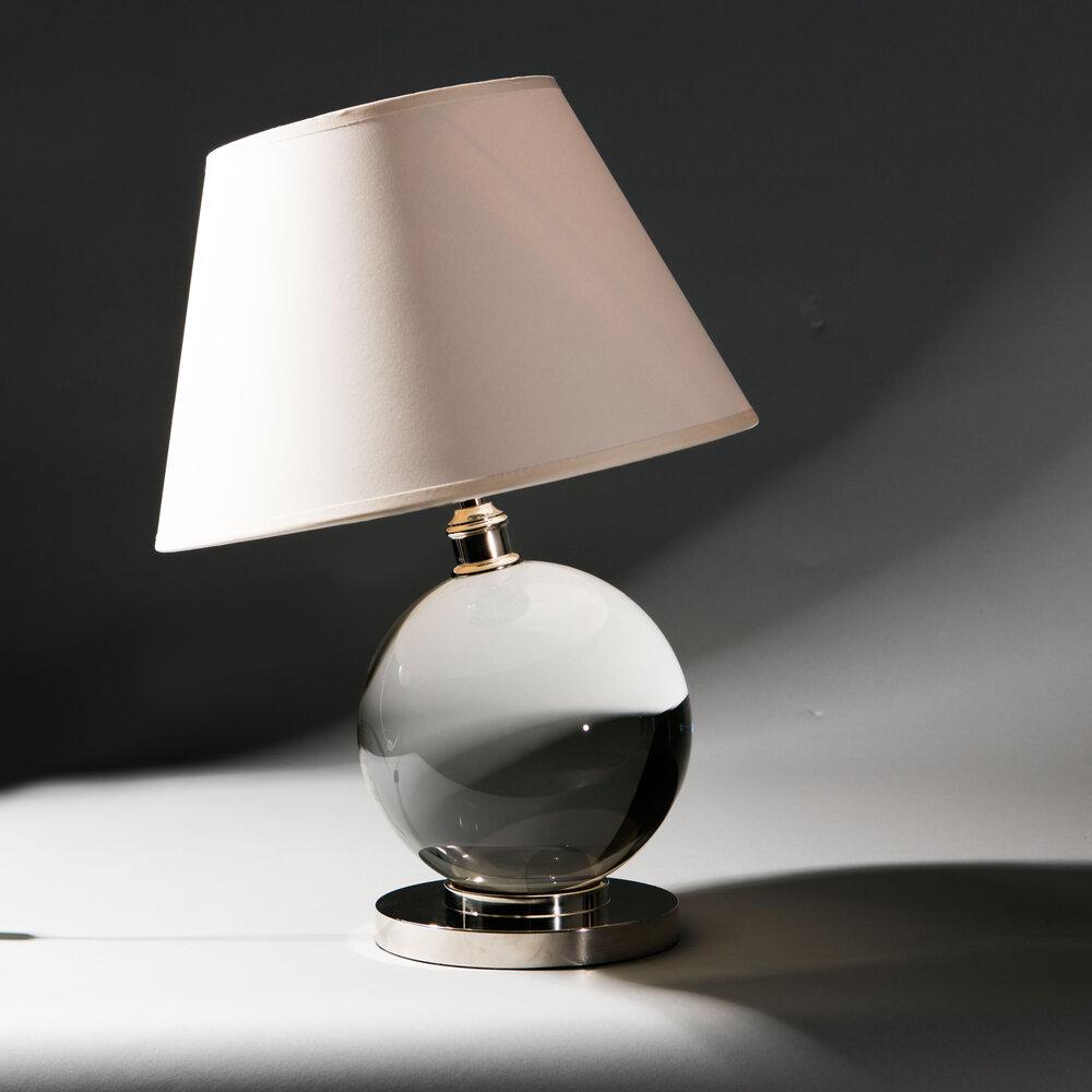 A Giant Crystal Ball Lamp after Jacques Adnet