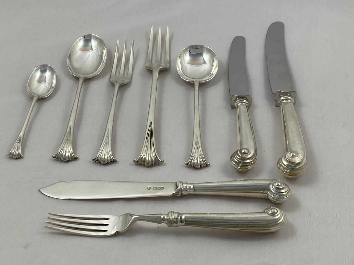 Vander onslow pattern silver cutlery  flatware 