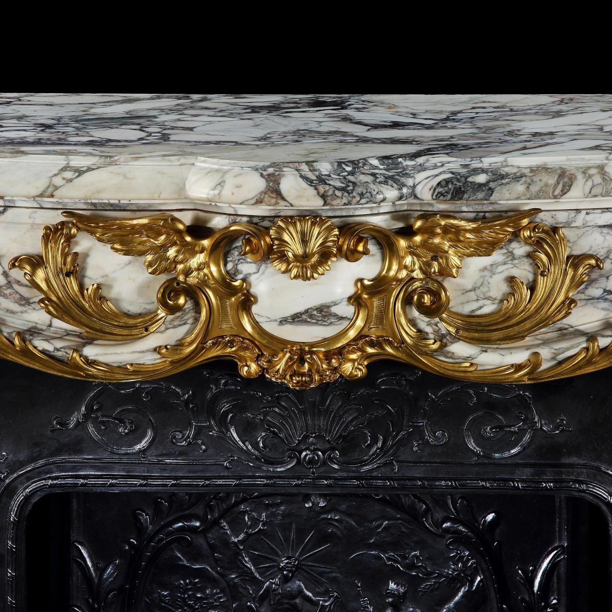 Brèche Violette Fireplace In the Louis XV Manner