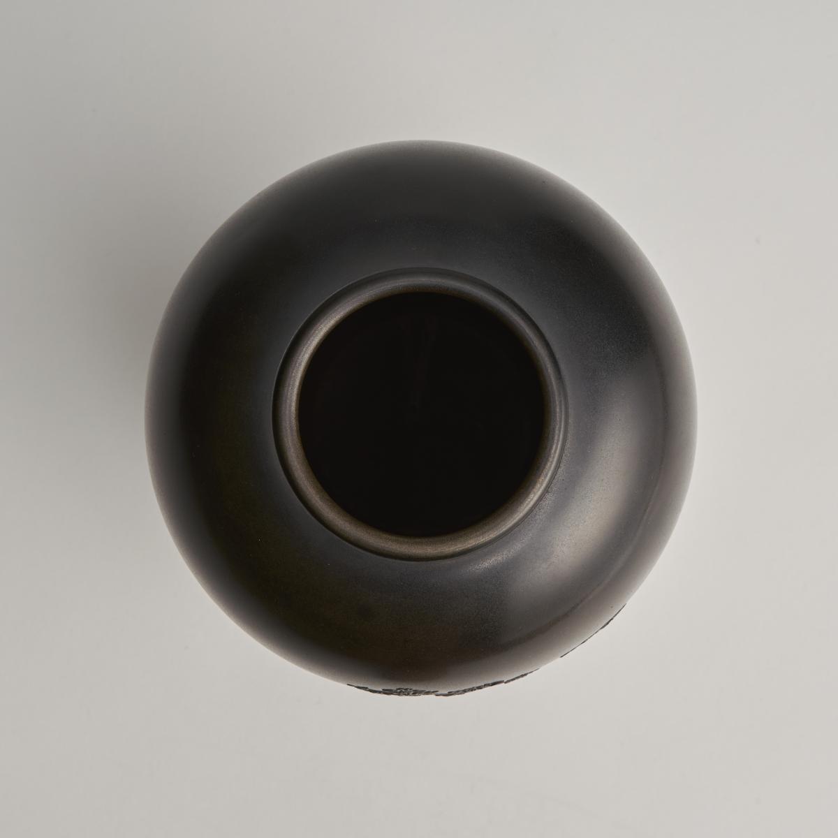 Japanese Meiji Period bronze shakudo vase