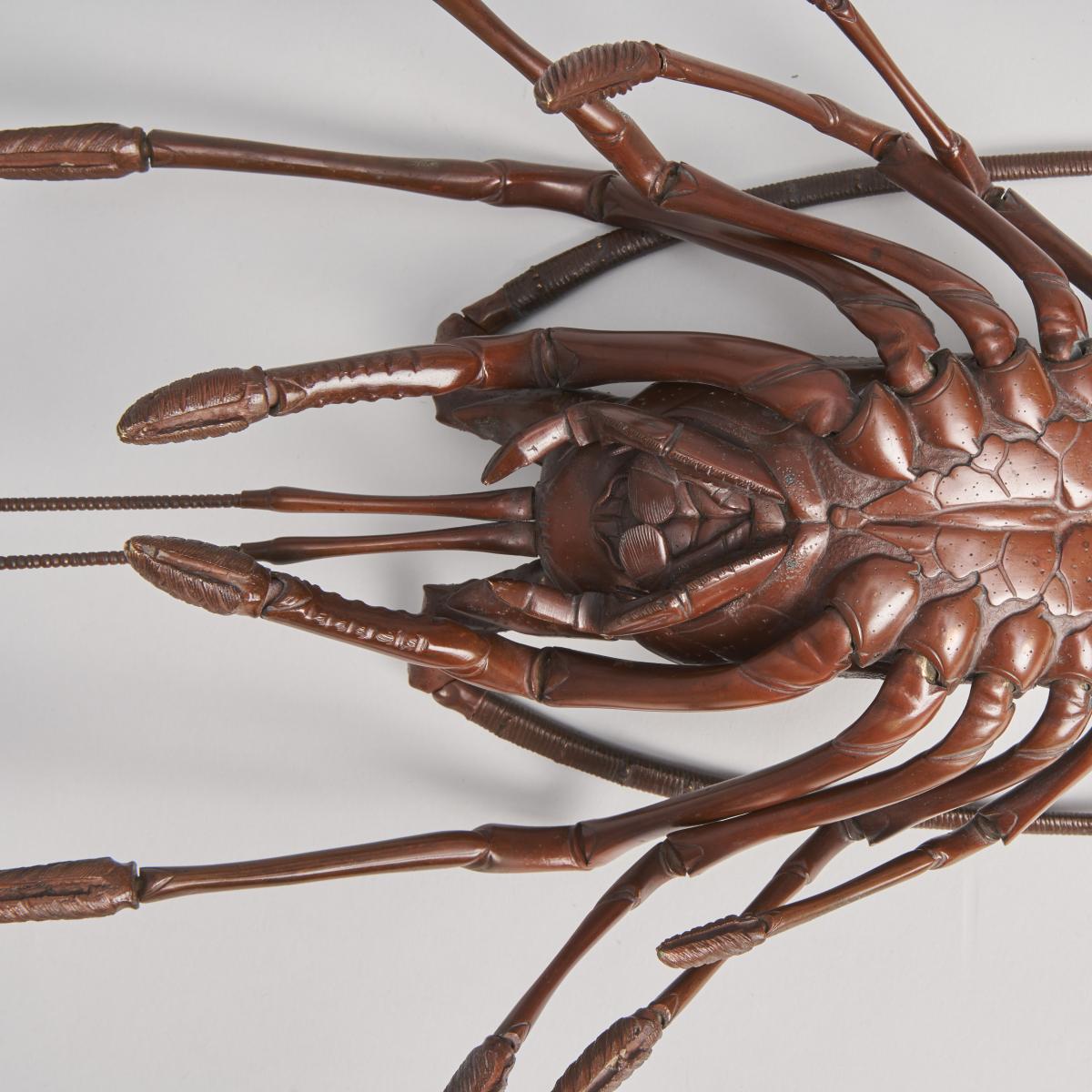 Japanese Meiji Period articulated bronze spiny lobster