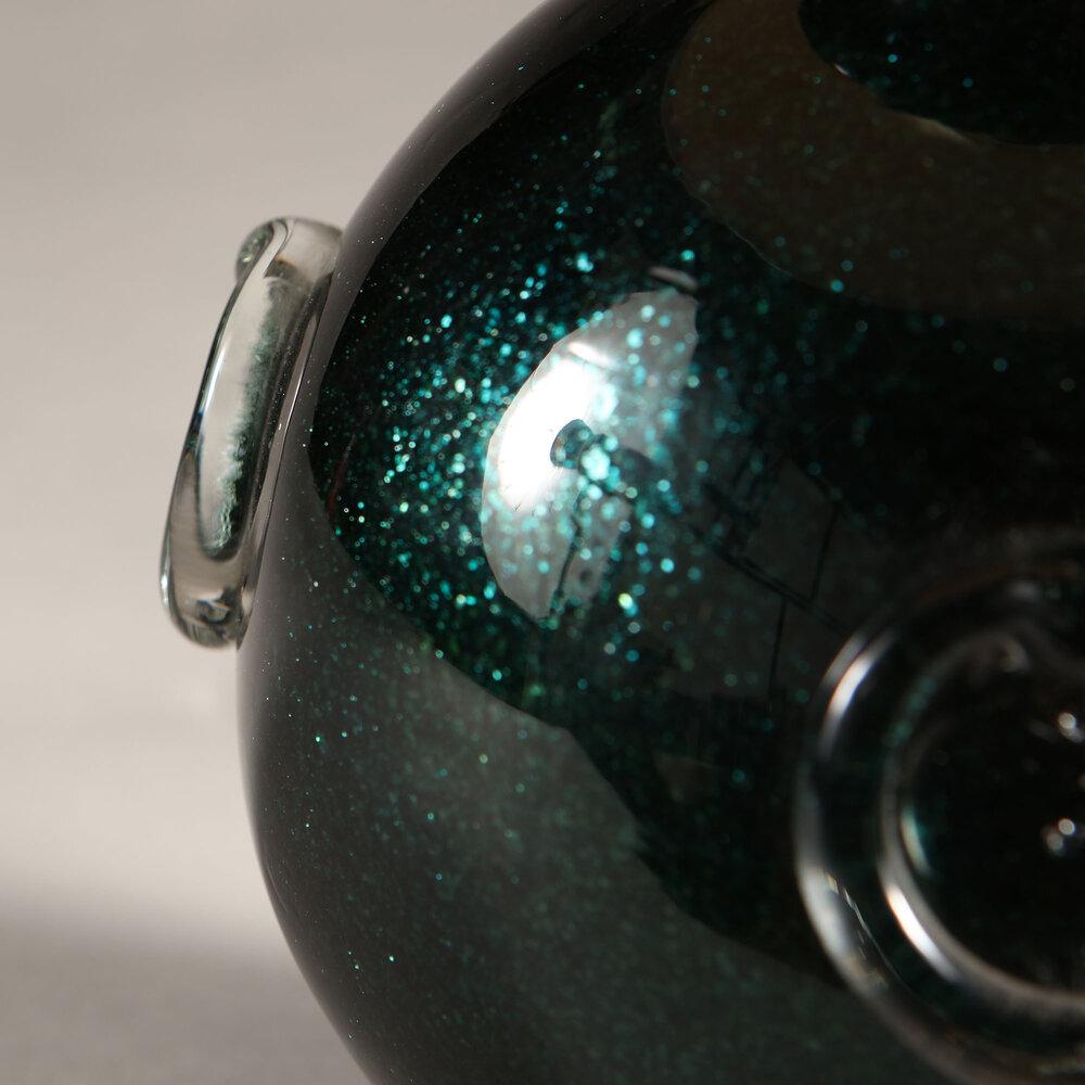 A Small Green Murano Ball Lamp