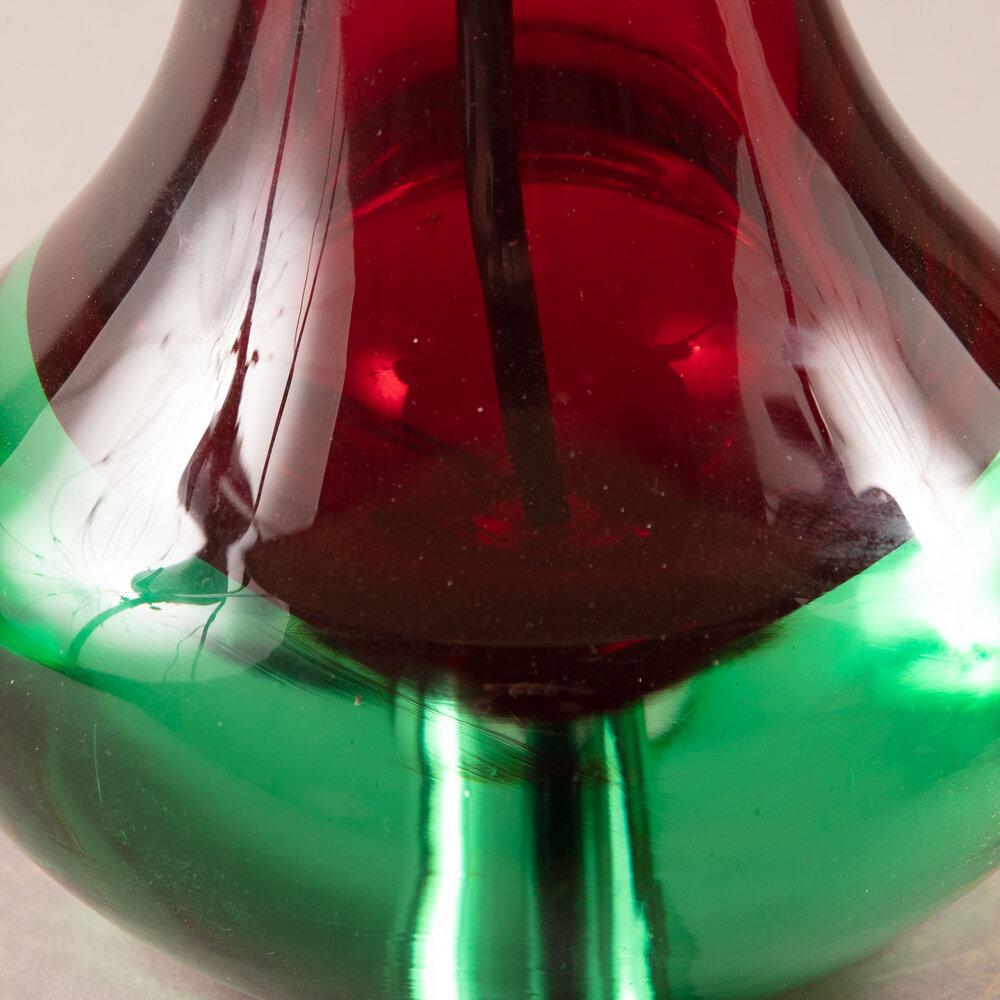A Mid Century Red Murano Glass Lamp
