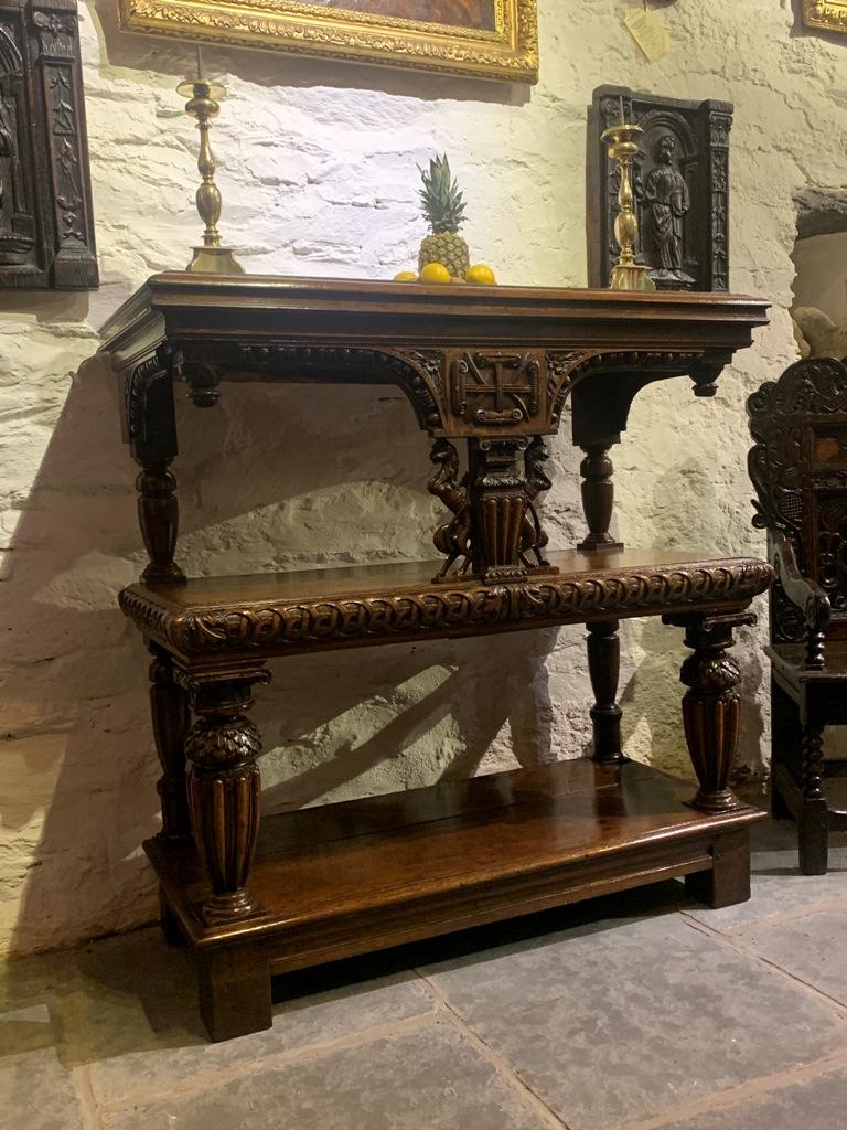 English Oak Court Cupboard. Circa 1580