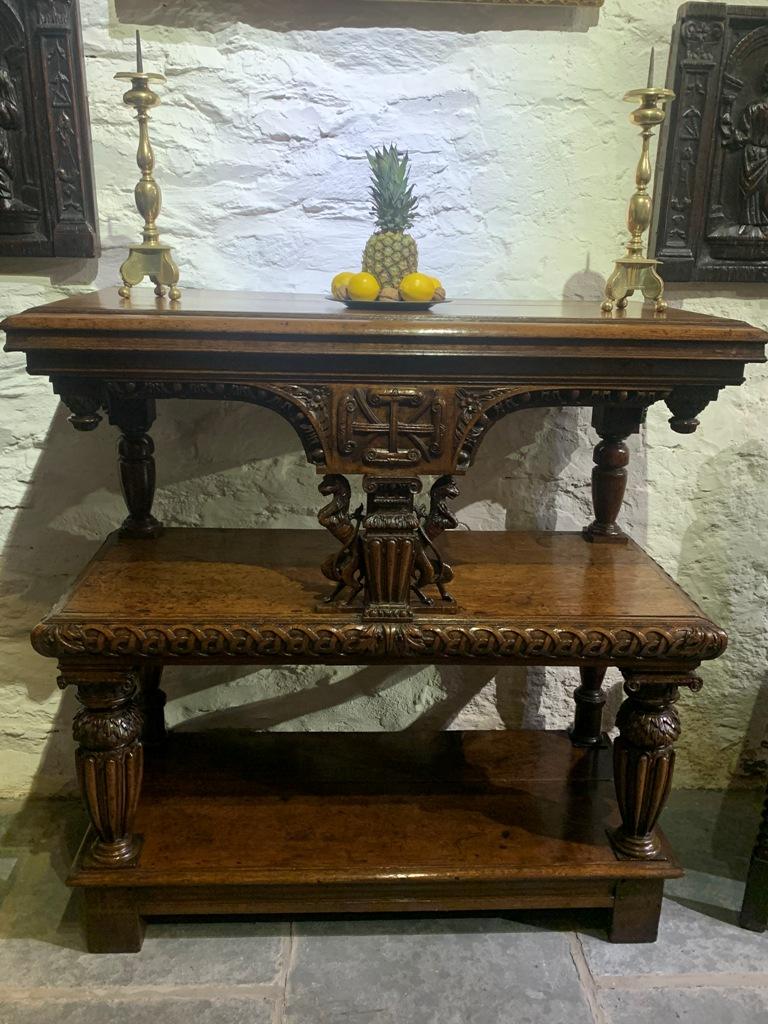 English Oak Court Cupboard. Circa 1580