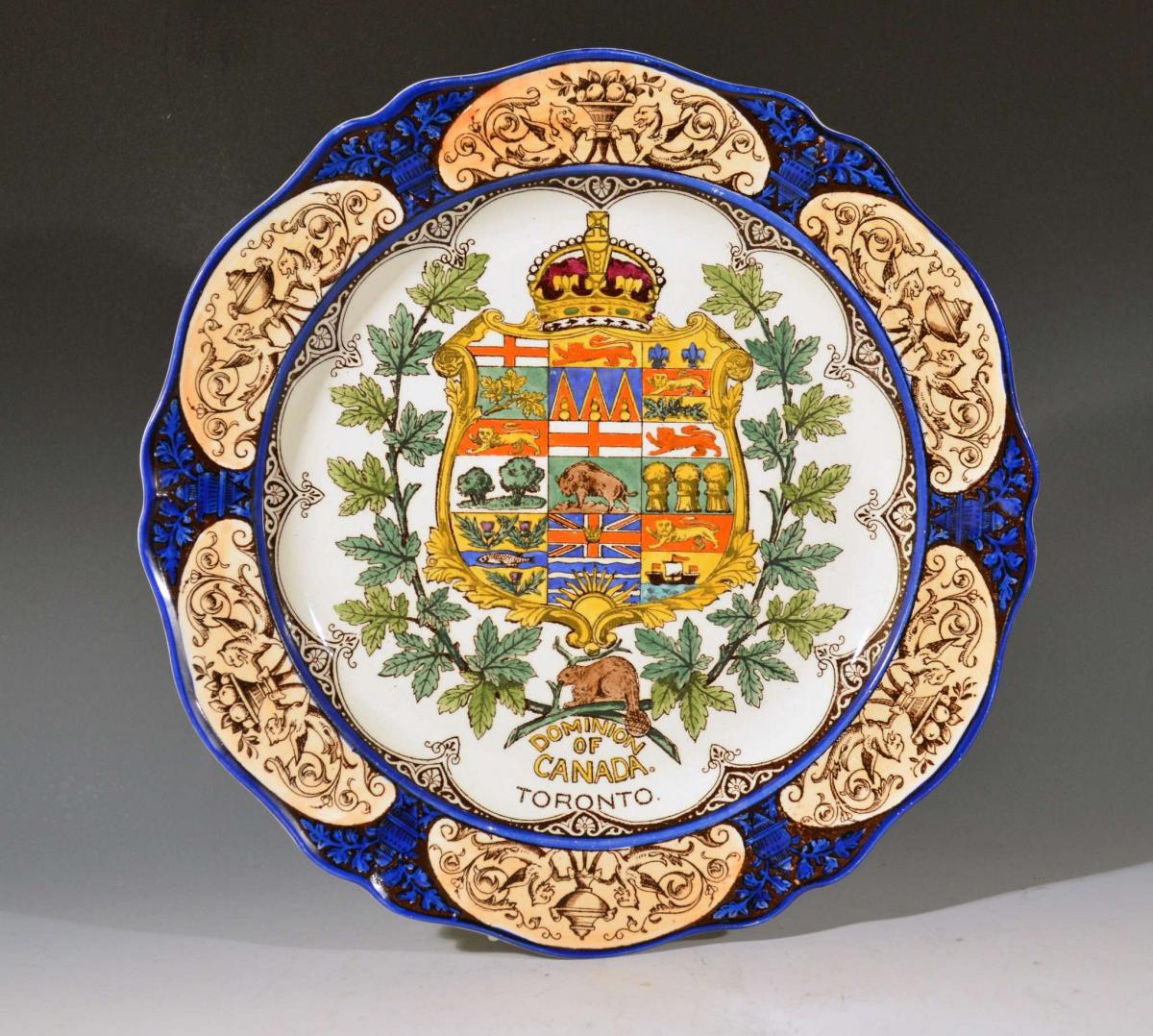 Wedgwood Canadian Series Toronto Coat of Arms Armorial Pottery Plate 1911