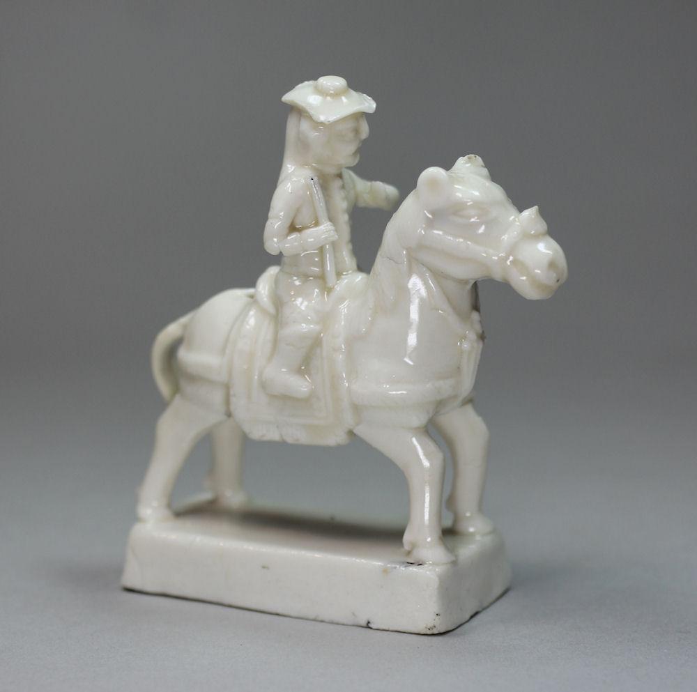 Chinese blanc-de-chine small equestrian figure early Kangxi (1662-1722)