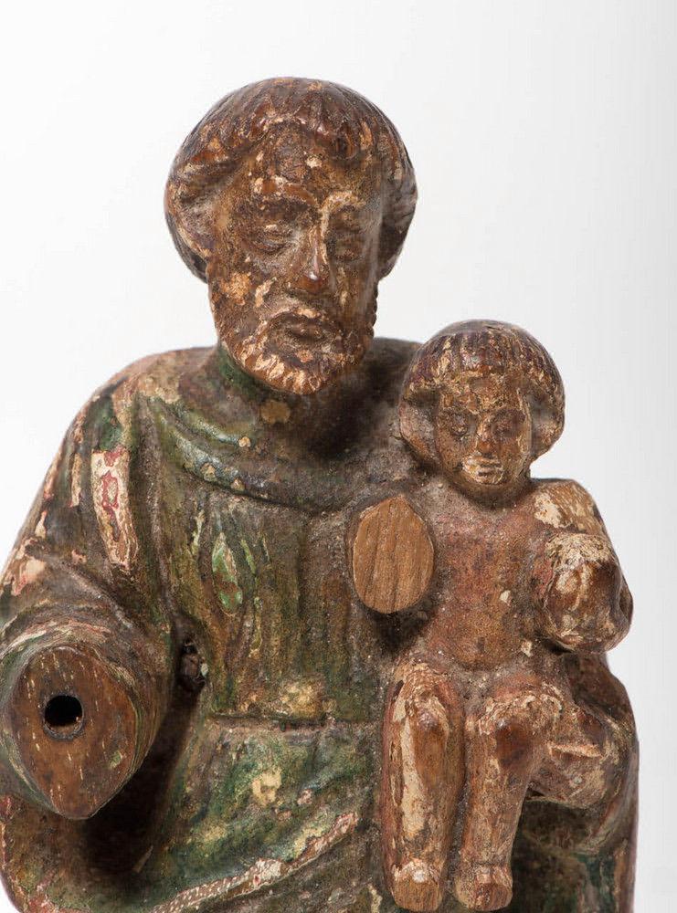 Wood carving of a Saint, circa 1620