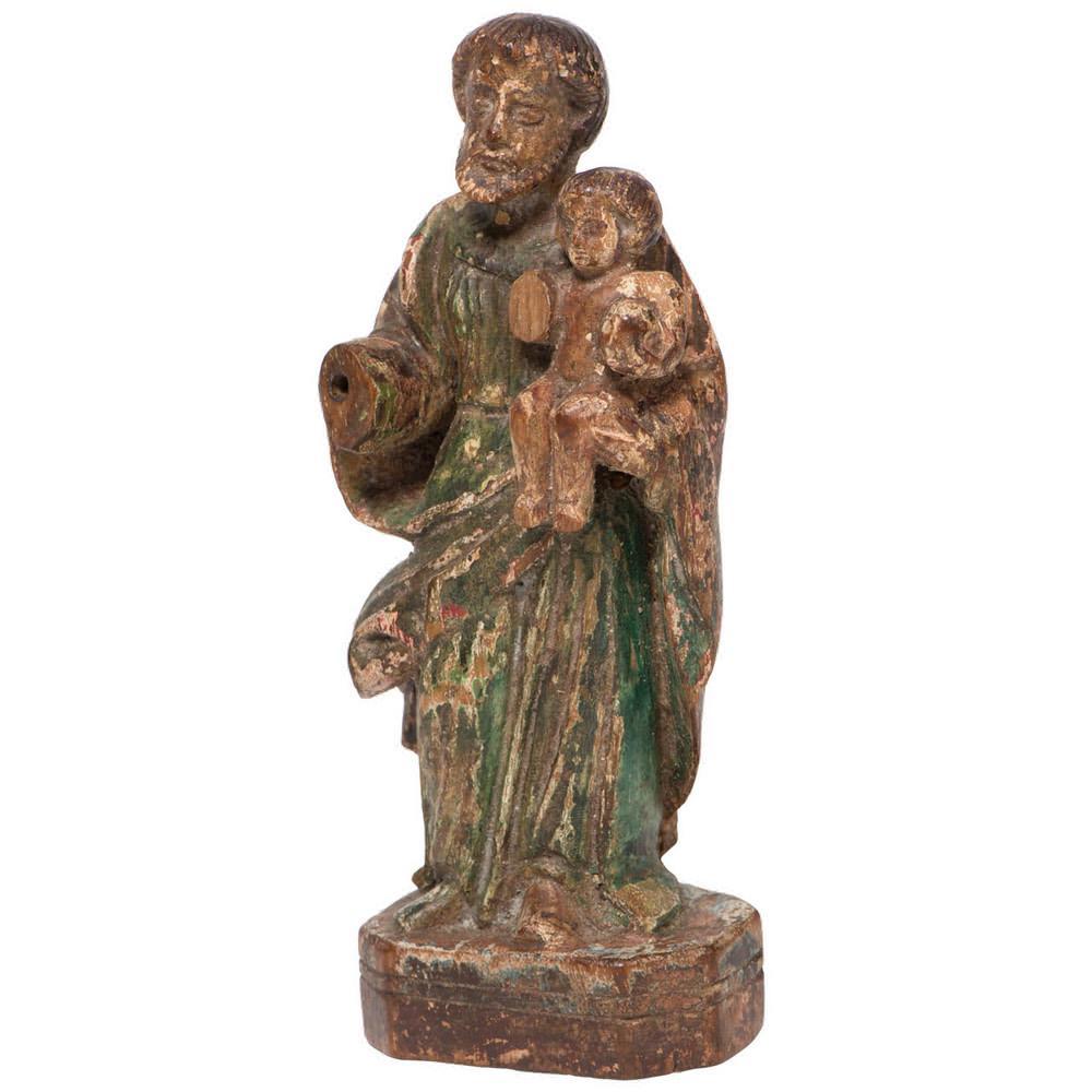 Wood carving of a Saint, circa 1620