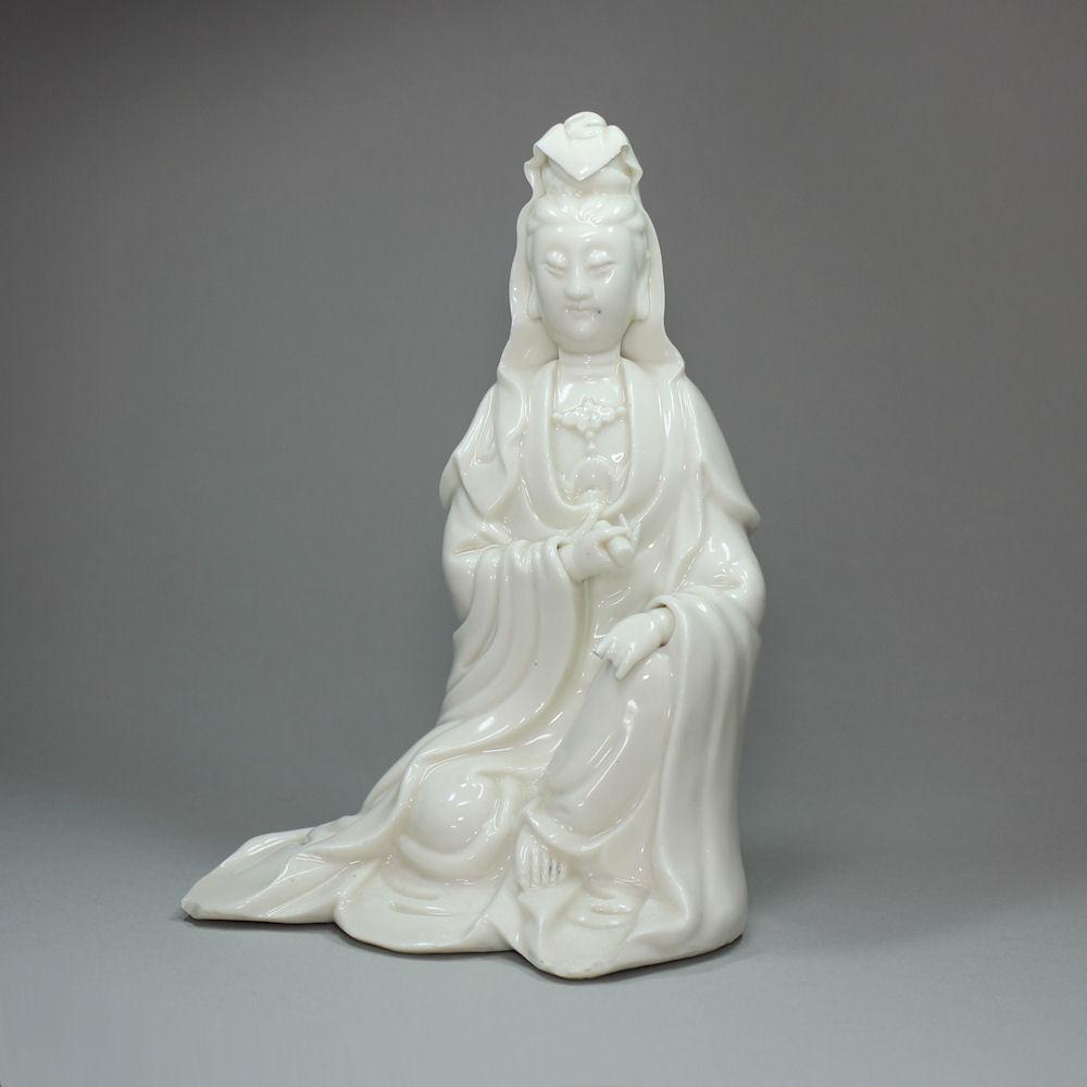 Chinese blanc de Chine figure of Guanyin, Kangxi (1662-1722)