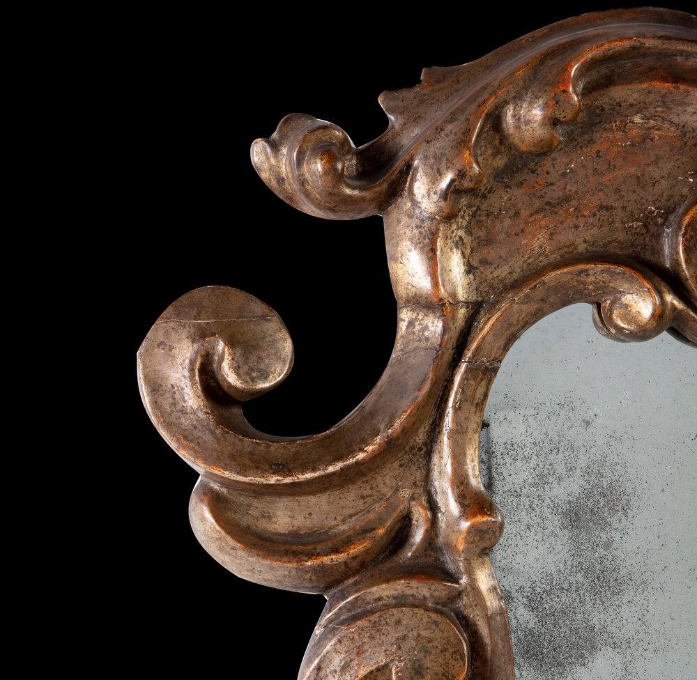 A Fine 18th Century Silver Gilt Mirror