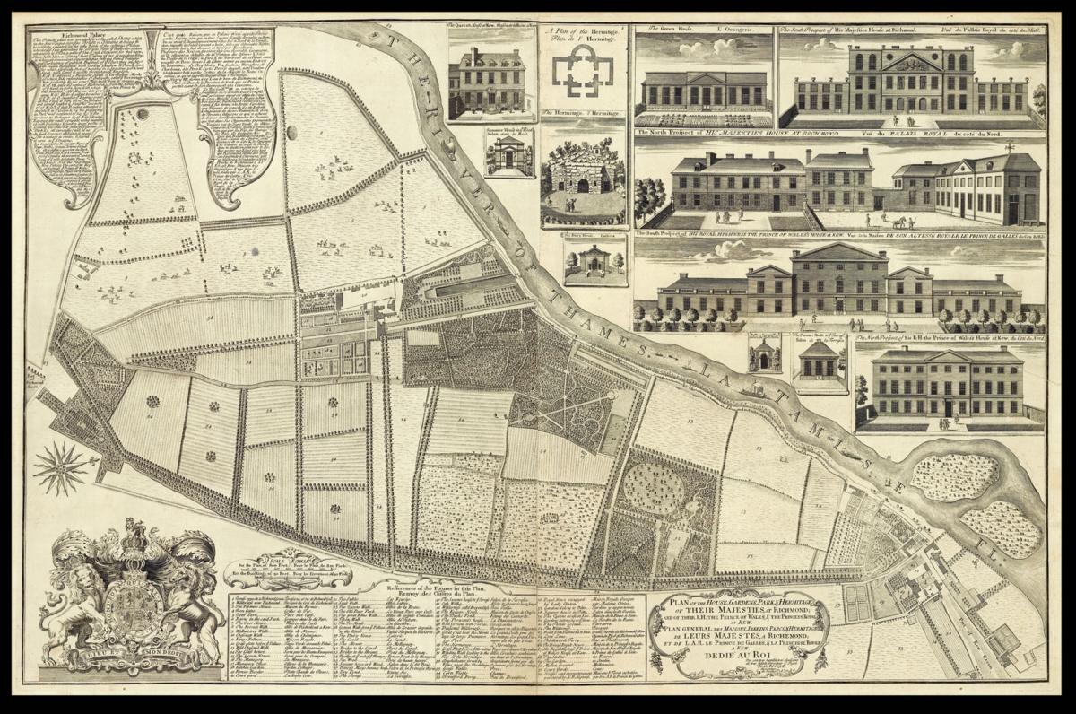 Rocque's plan of Kew Gardens
