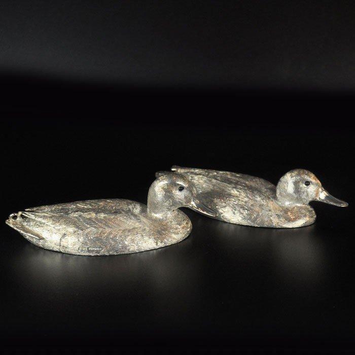 Pair of sterling silver 1/4 size Mallards
