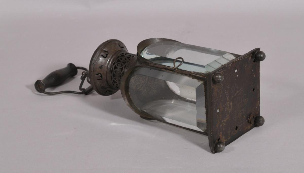 S/4149 Antique 19th Century Tin Candle Lantern