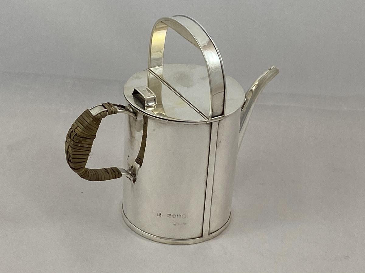 Victorian silver watering can 1887