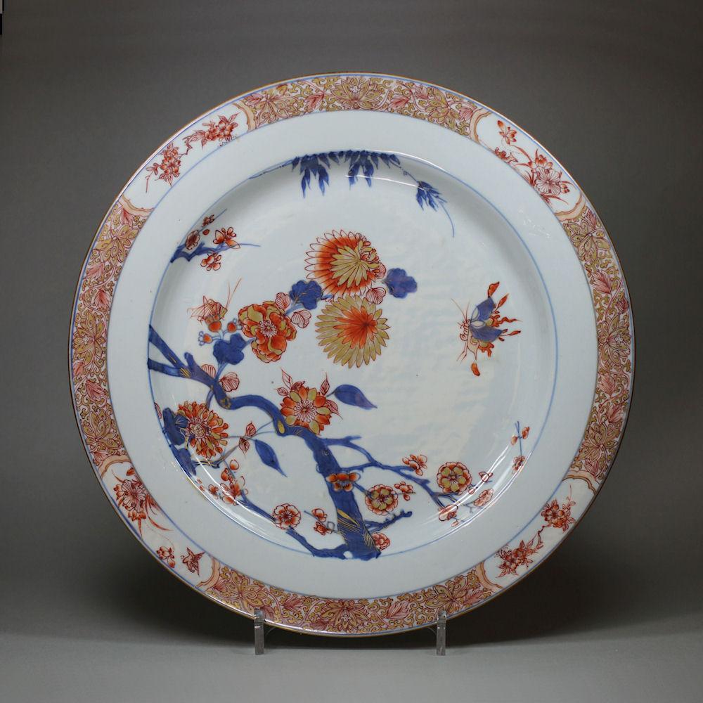 Chinese imari plate, late Kangxi (1662-1722)