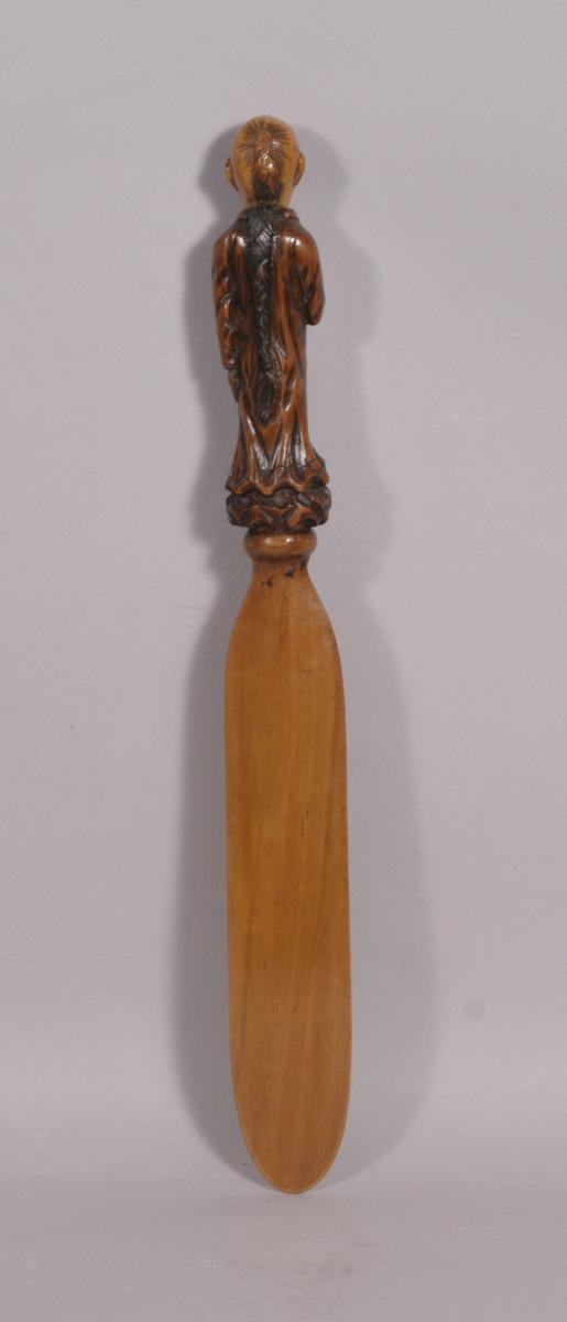 S/4162 Antique 19th Century Fruitwood Page Turner