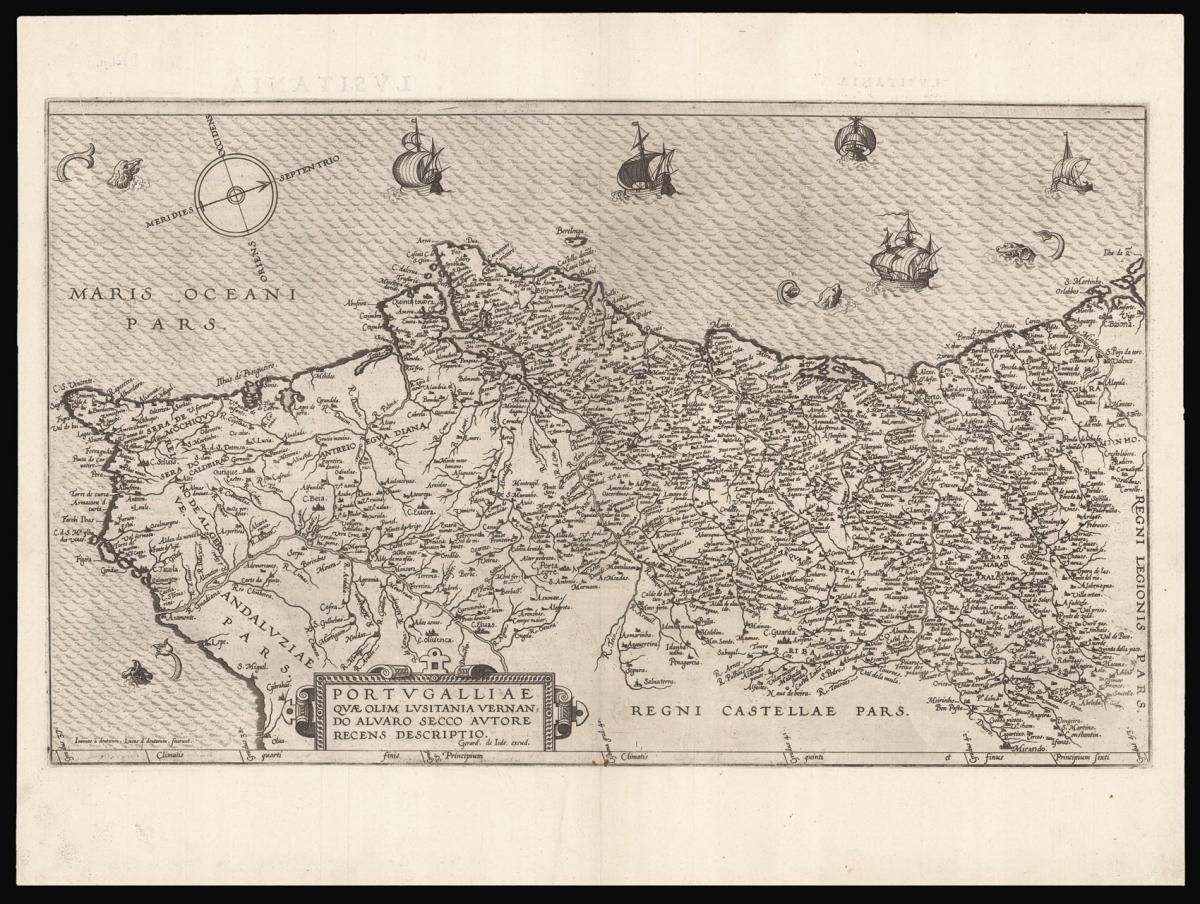 De Jode's rare map of Portugal