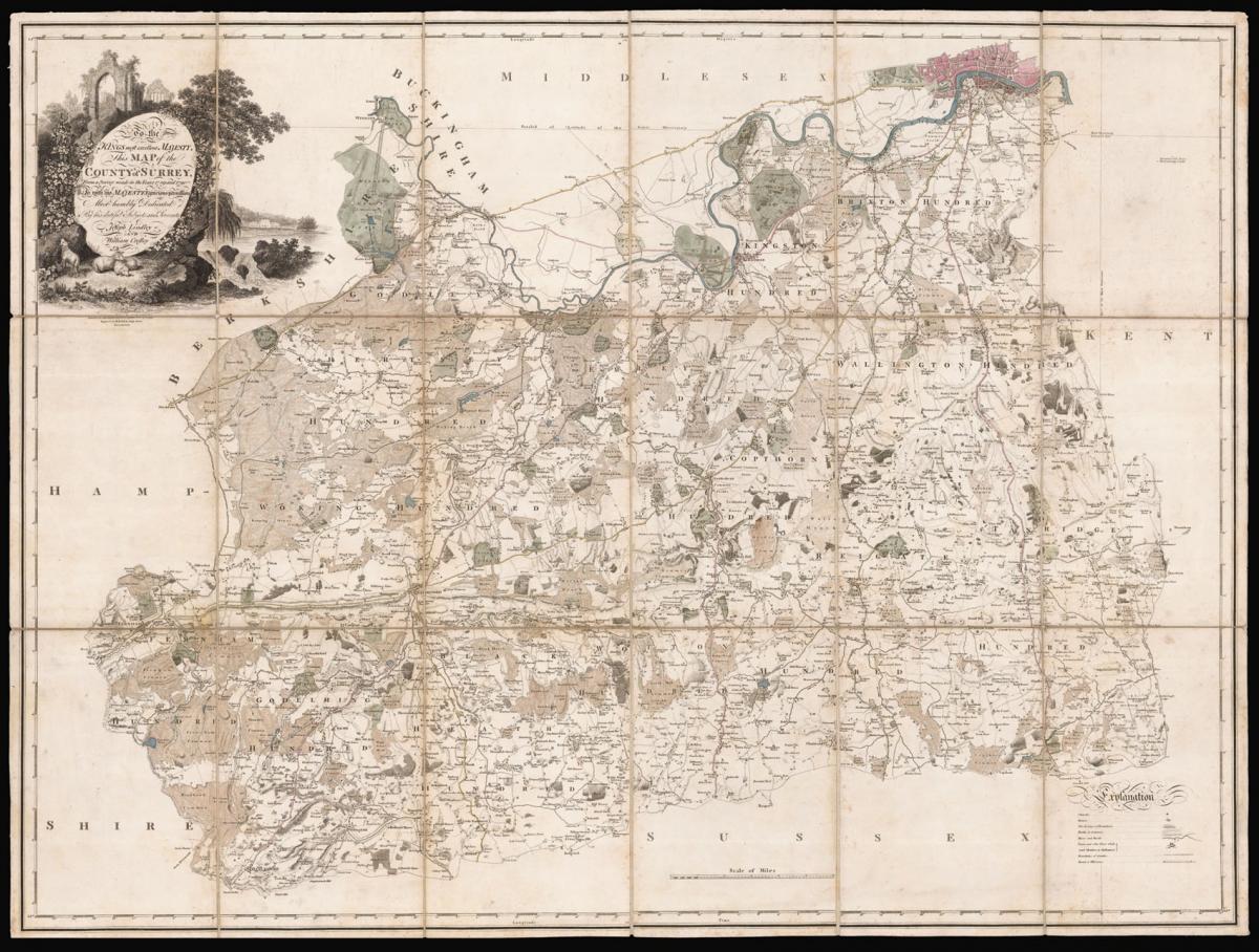 Lindley's Map of Surrey