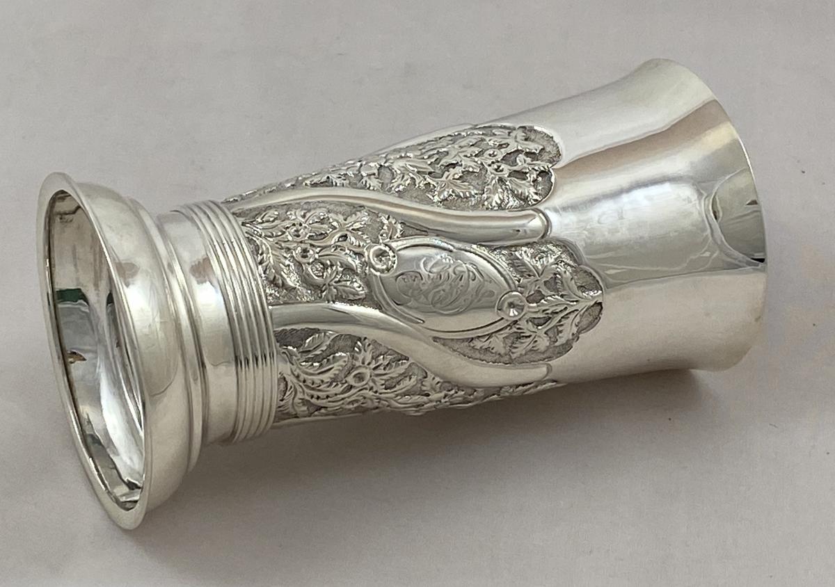 Wakely and Wheeler Victorian silver vase 1890