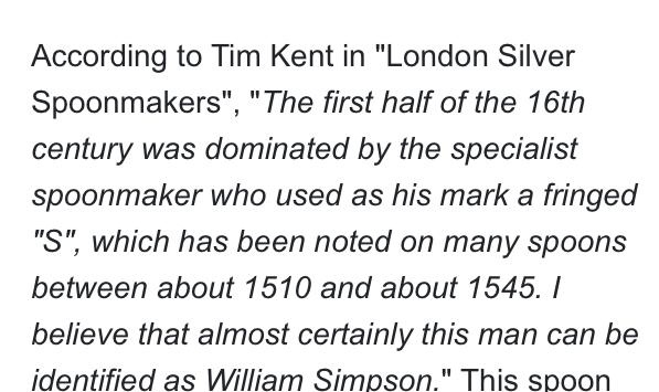 William Simpson Henry VIII silver apostle spoon
