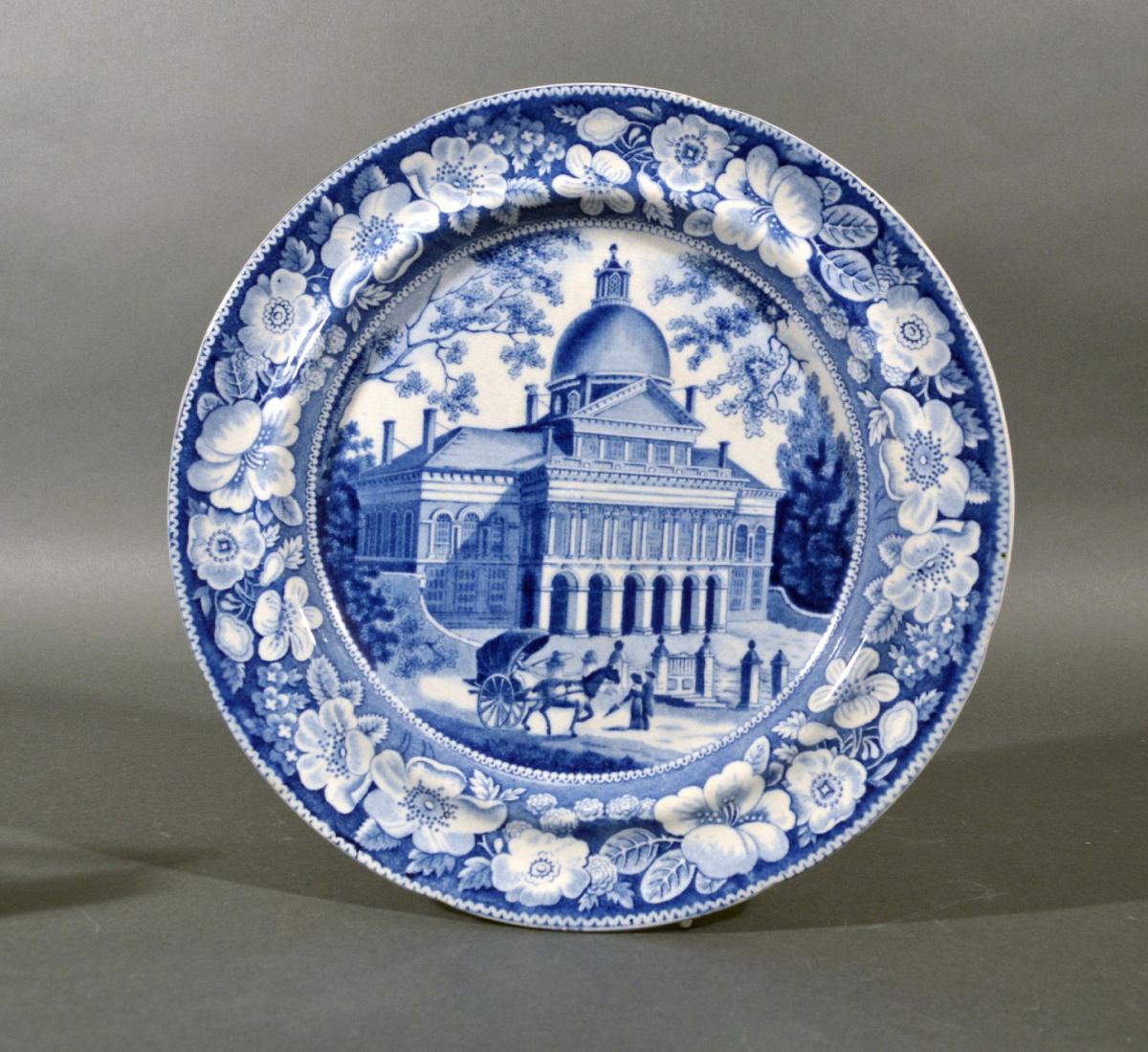 Boston State House Staffordshire Pottery Plate 1825