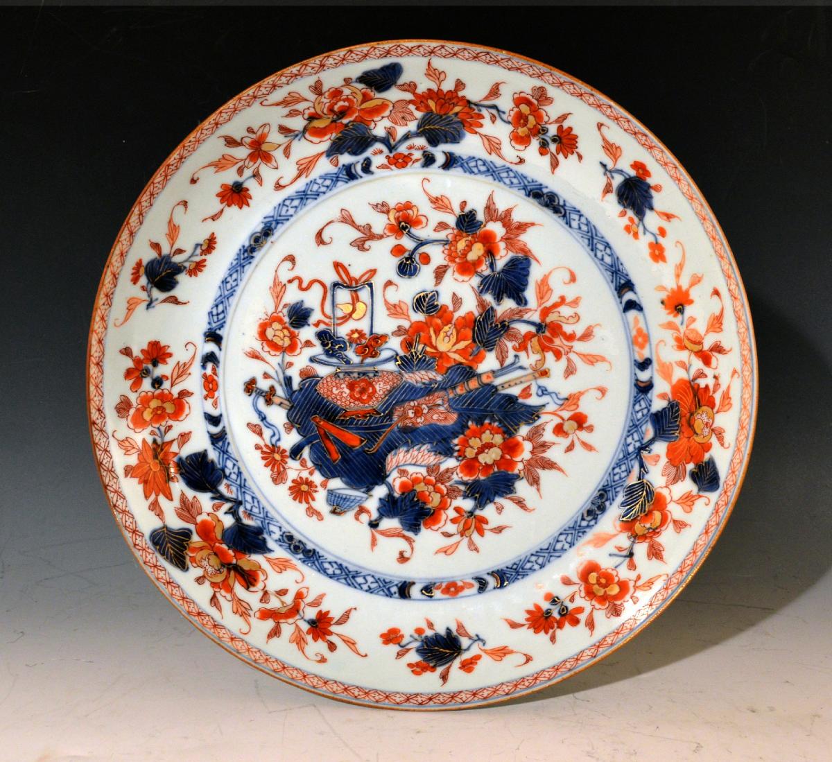 Chinese Export Imari Large Porcelain Saucer Dish, Circa 1770