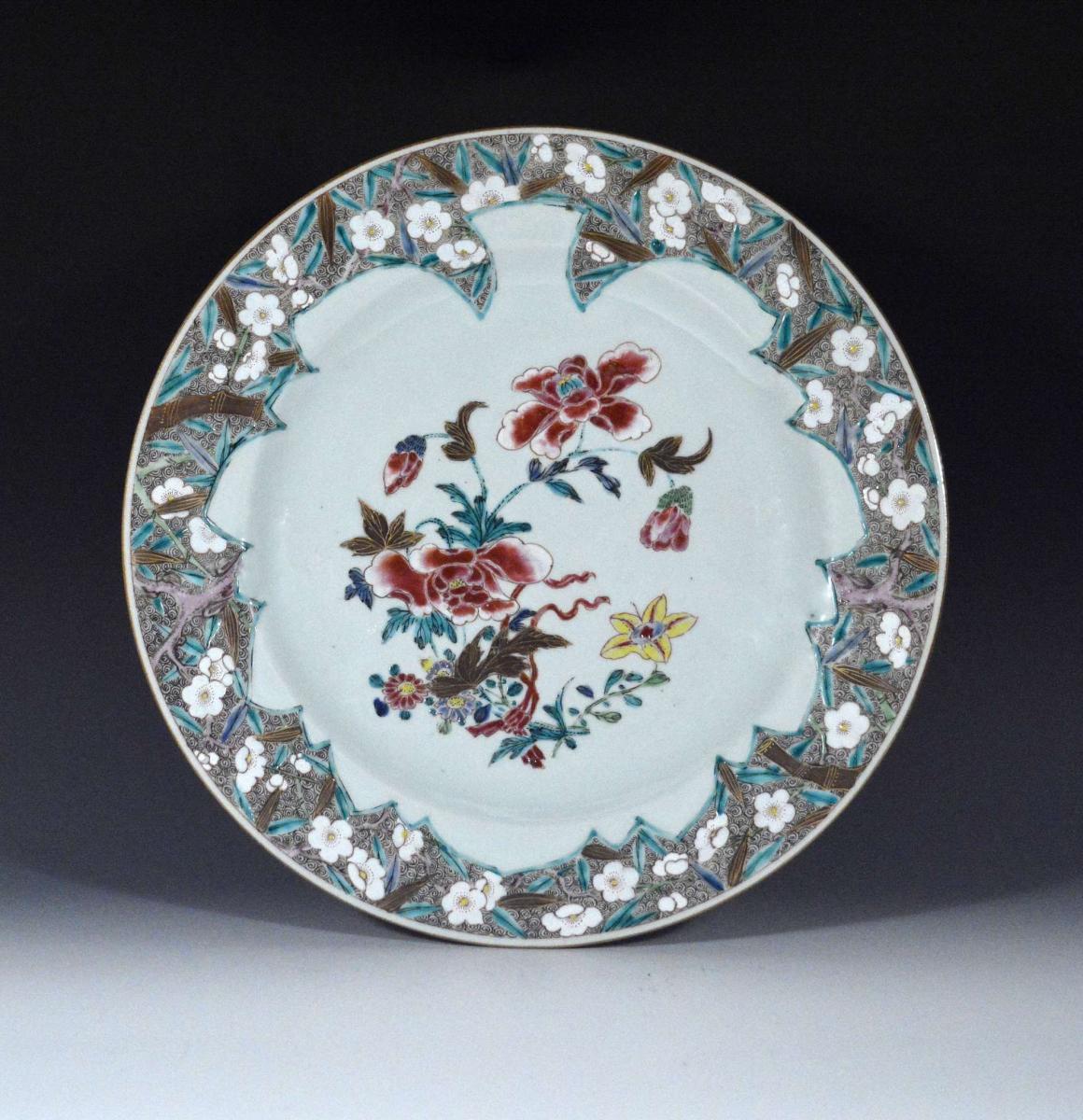 Chinese Export Famille Rose Porcelain Dish, Circa 1730-35