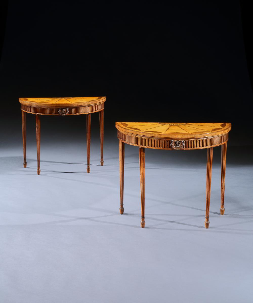 An Exceptional Pair of Card Tables Attributed to Thomas Chippendale Junior, English, circa 1782