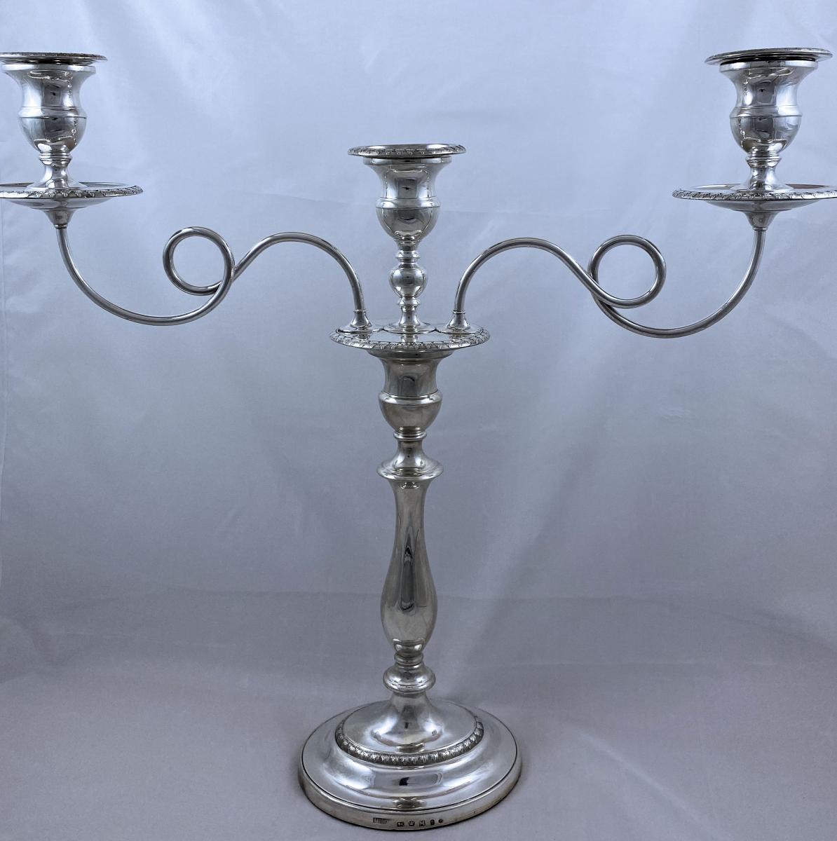 Georgian silver candelabra Daniel Holy 1802